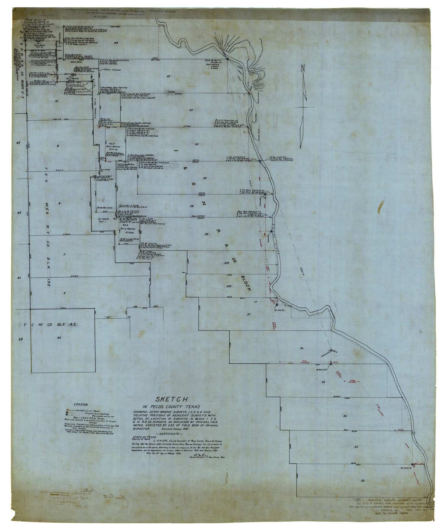 9705, Pecos County Rolled Sketch 78, General Map Collection