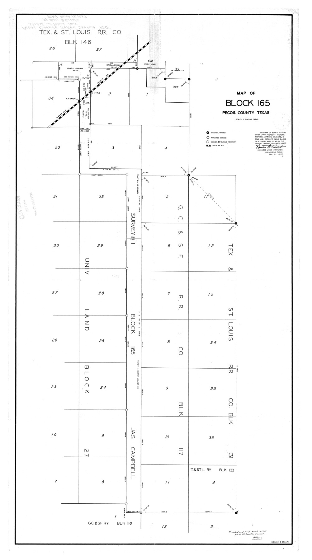 9712, Pecos County Rolled Sketch 100, General Map Collection