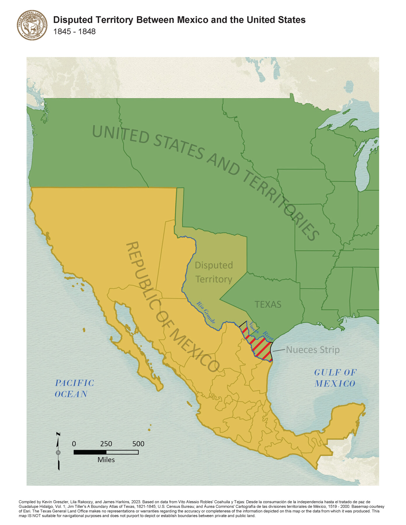 97129, Disputed Territory Between Mexico and the United States, 1845-1848, General Map Collection