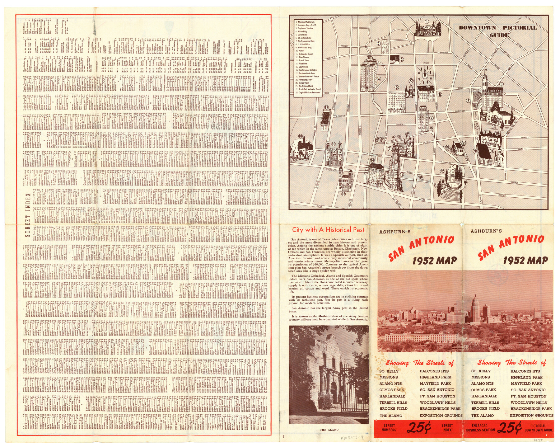 97145, Ashburn's San Antonio City Map, General Map Collection