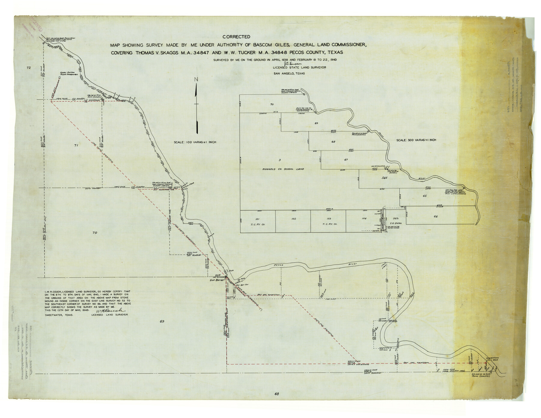 9718, Pecos County Rolled Sketch 106, General Map Collection