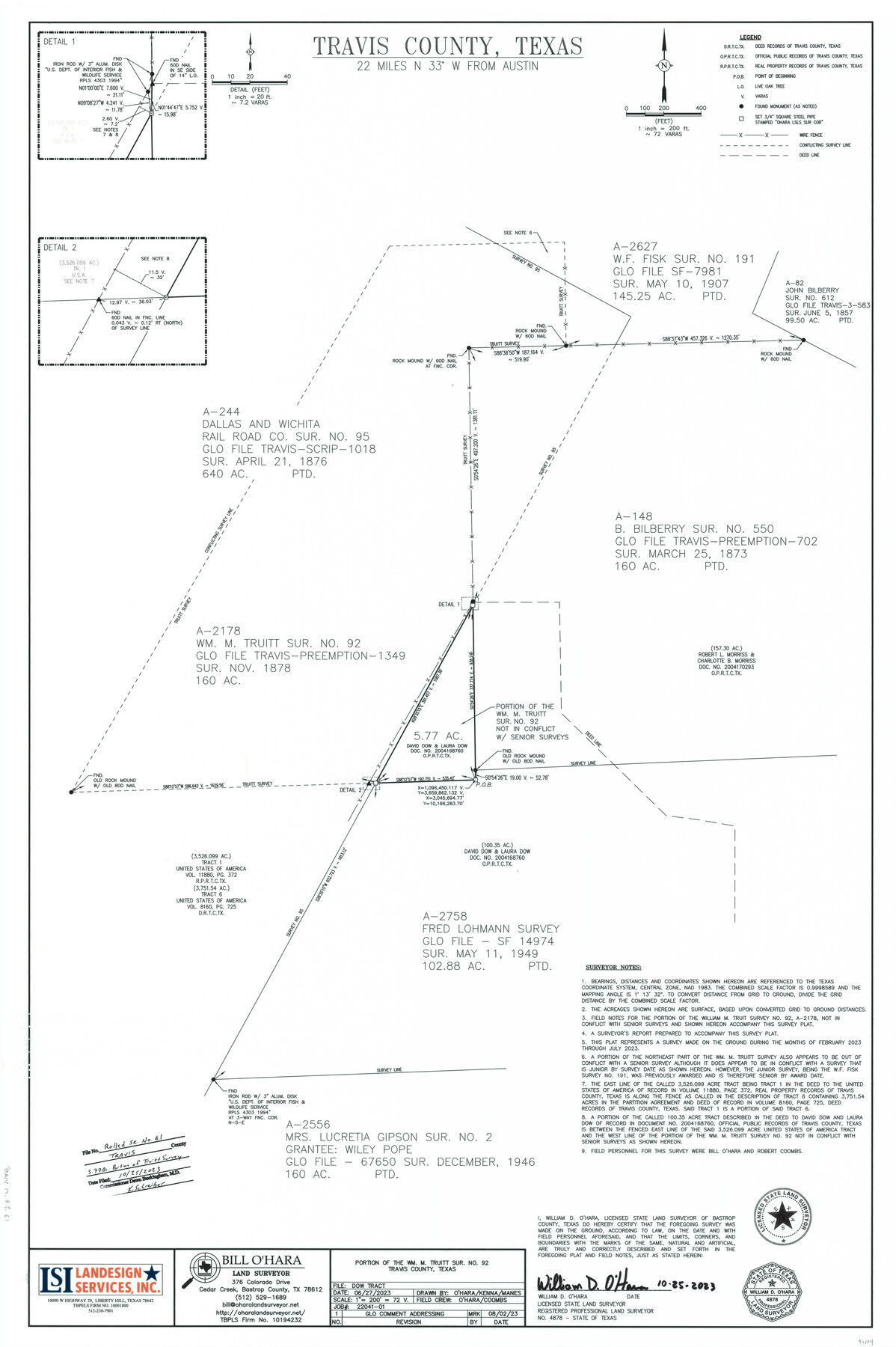 97184, Travis County Rolled Sketch 61, General Map Collection