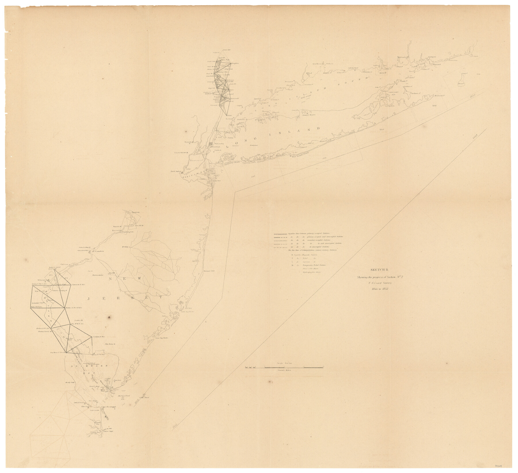 97204, Sketch B Showing the progress of Section No. 2, General Map Collection