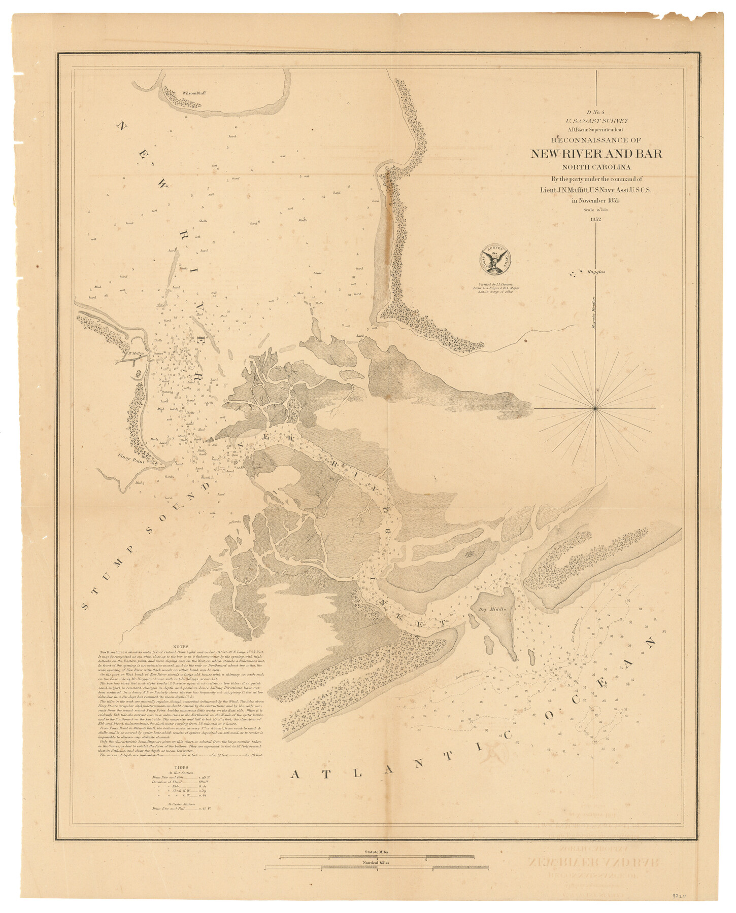 97211, D No. 4 - Reconnaissance of New River and Bar, North Carolina, General Map Collection