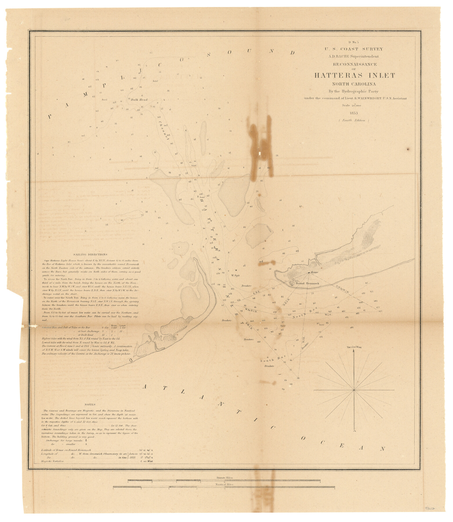 97212, D No. 5 - Reconnaissance of Hatteras Inlet, North Carolina, General Map Collection