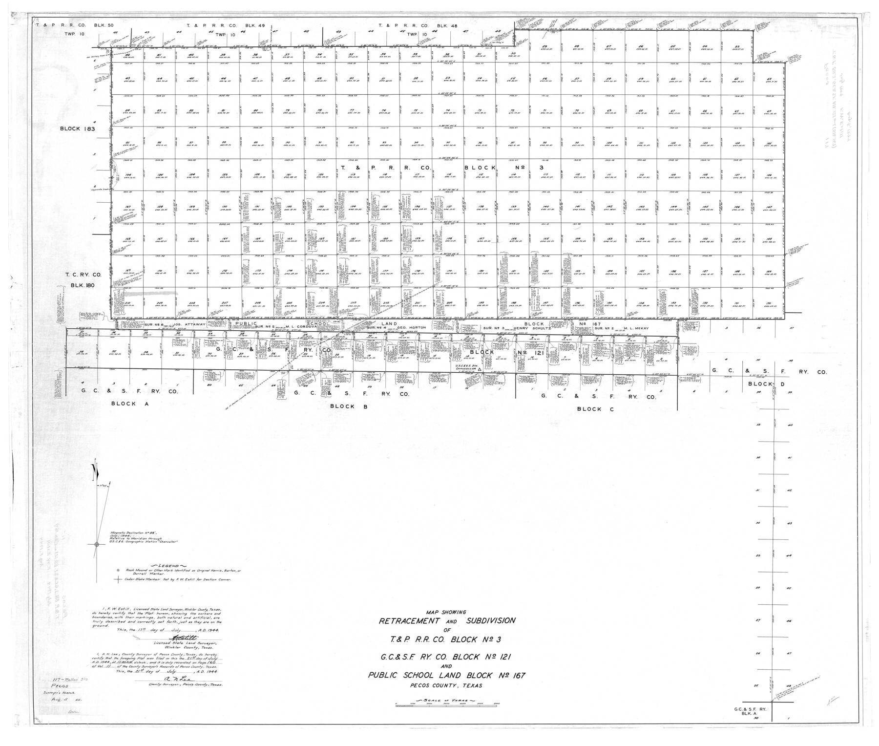 9722, Pecos County Rolled Sketch 117, General Map Collection