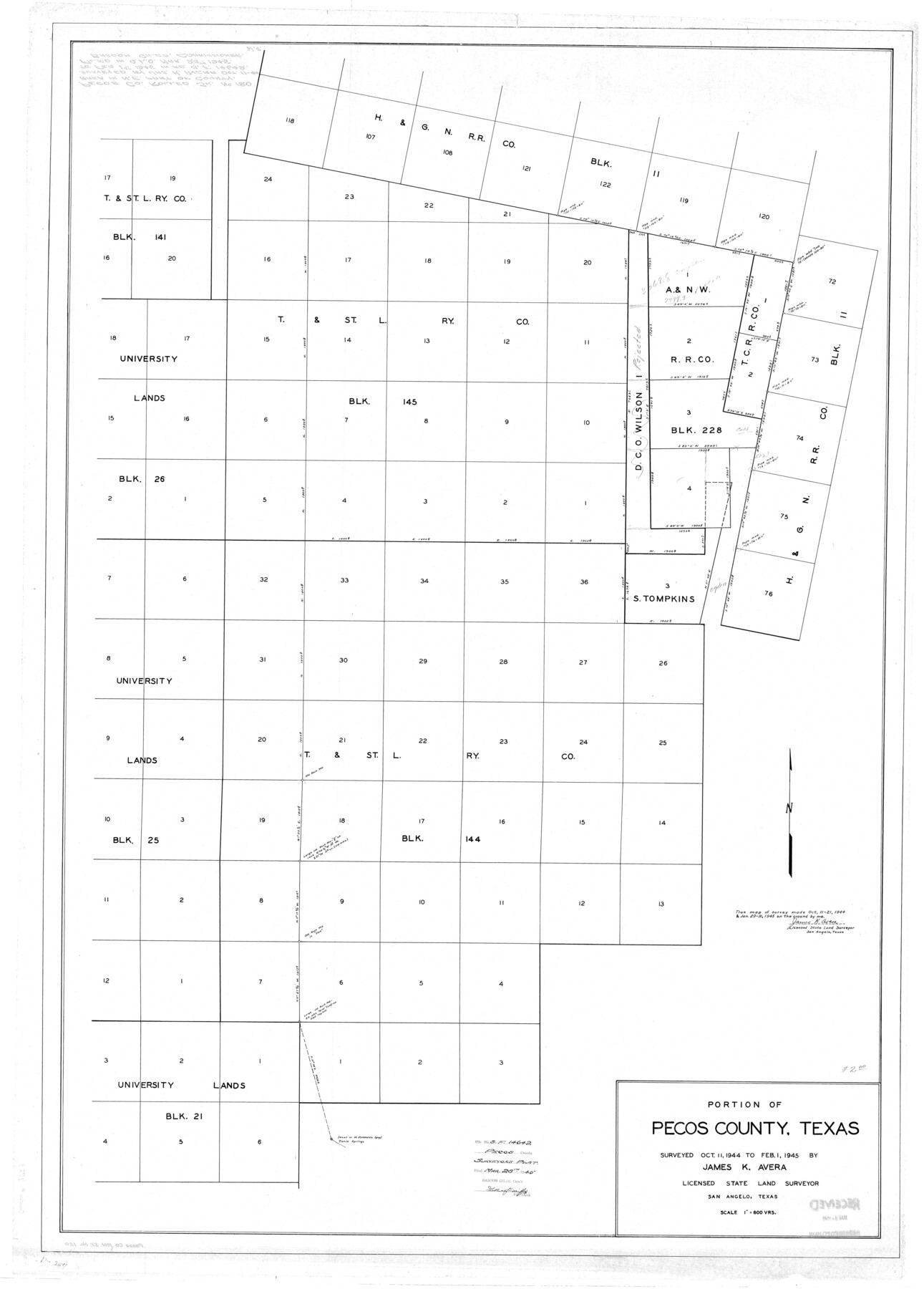 9723, Pecos County Rolled Sketch 120, General Map Collection