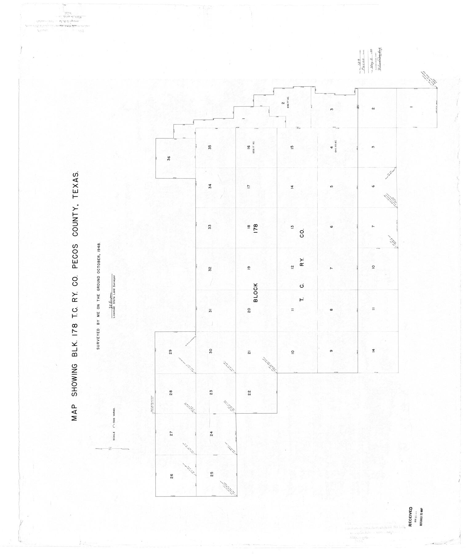 9727, Pecos County Rolled Sketch 129, General Map Collection