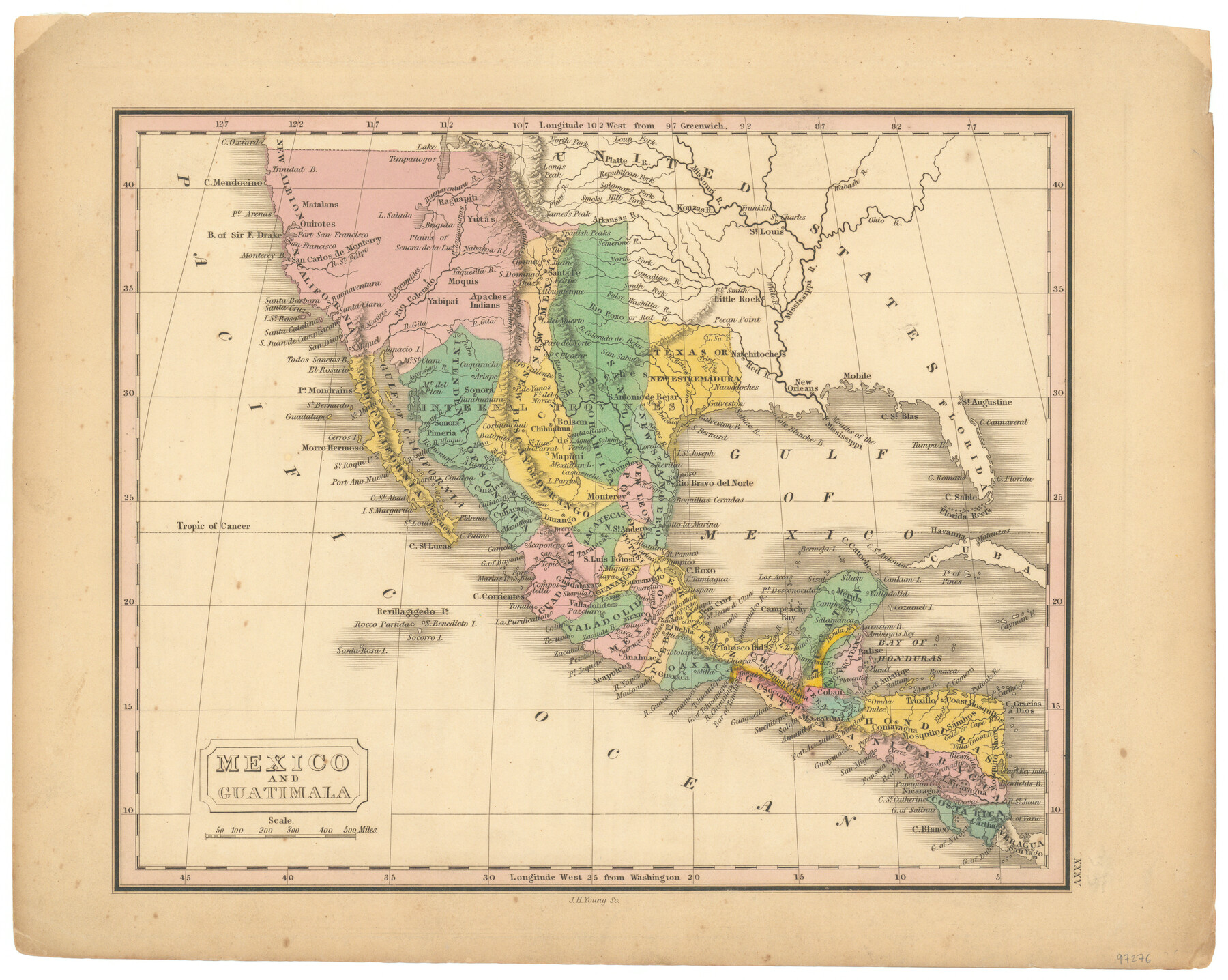 97276, Mexico and Guatimala, General Map Collection