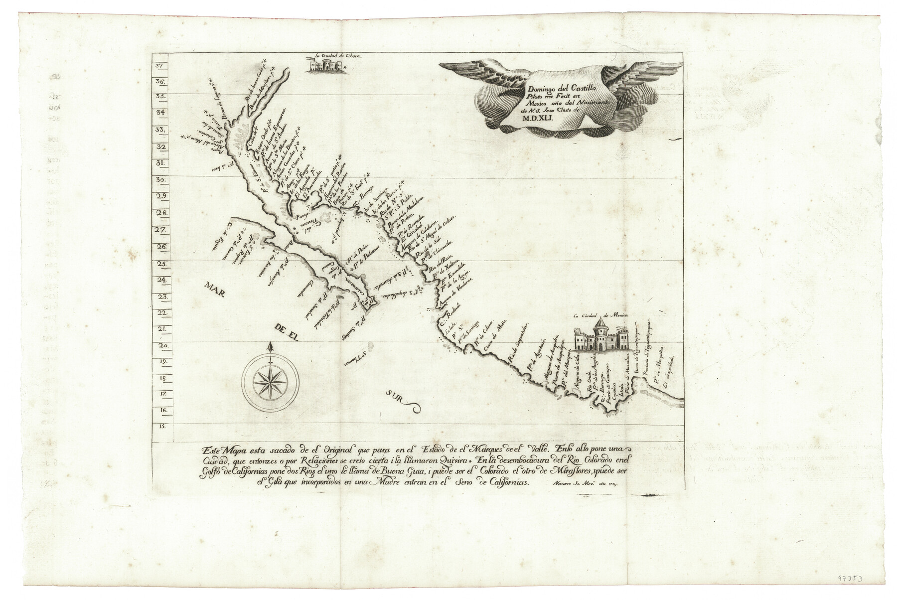 97353, Domingo del Castillo Map, General Map Collection