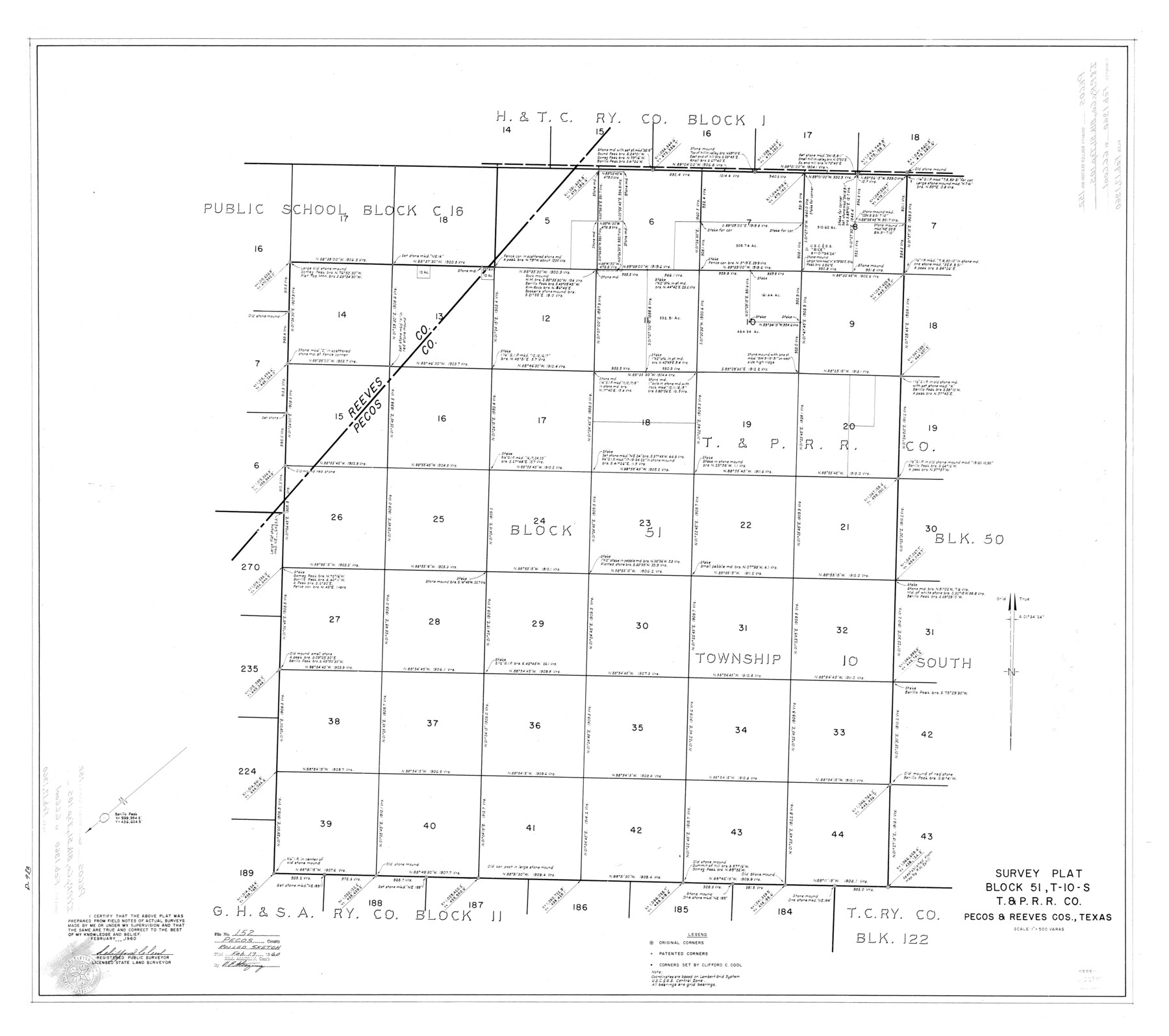 9736, Pecos County Rolled Sketch 152, General Map Collection