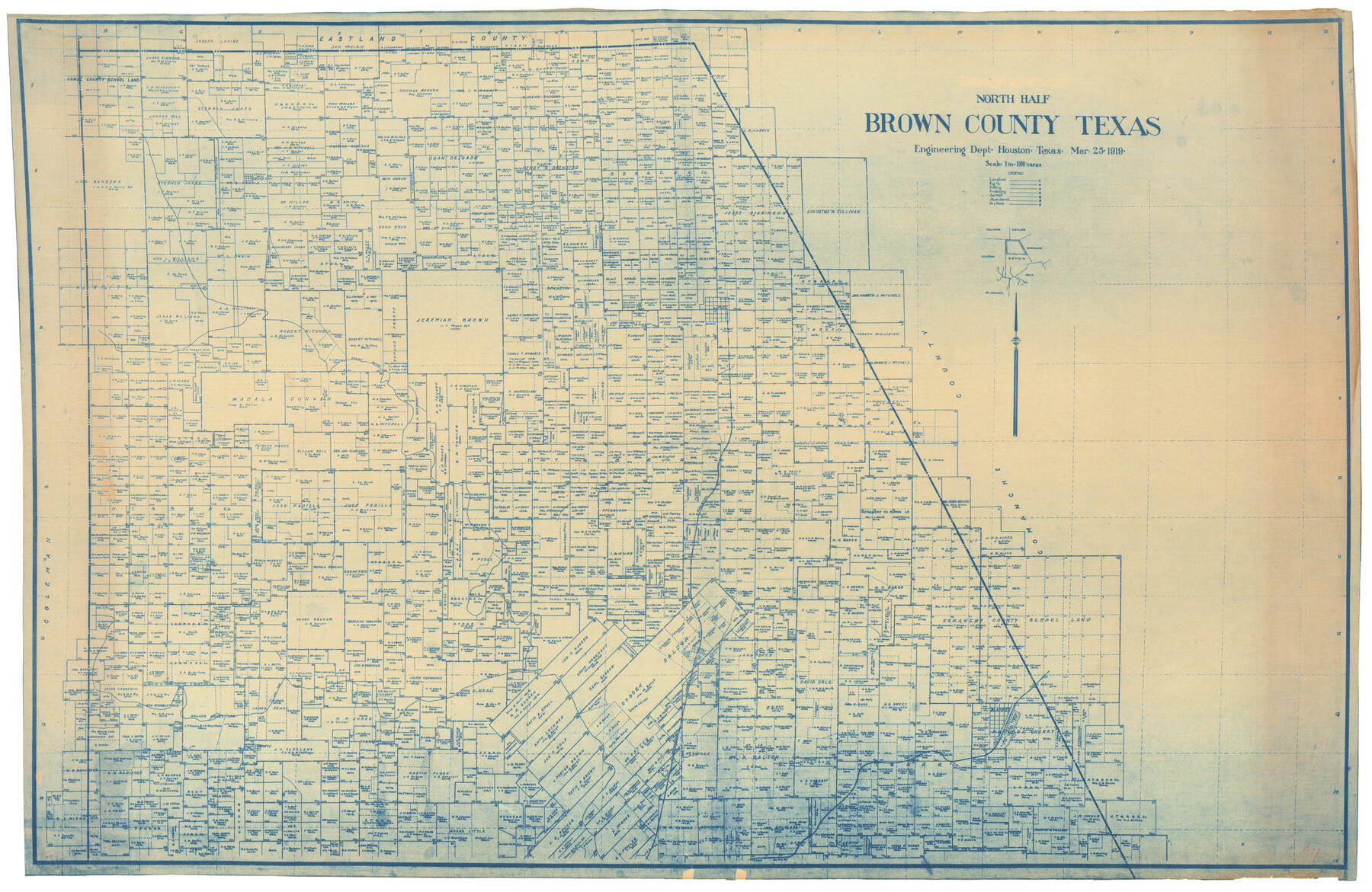 97382, North Half - Brown County, Texas, General Map Collection