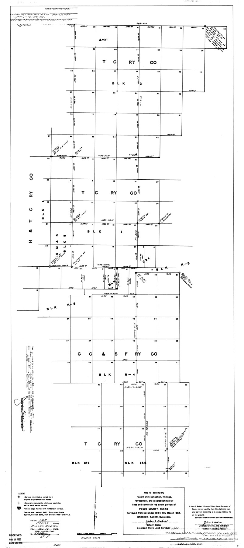 9741, Pecos County Rolled Sketch 162, General Map Collection