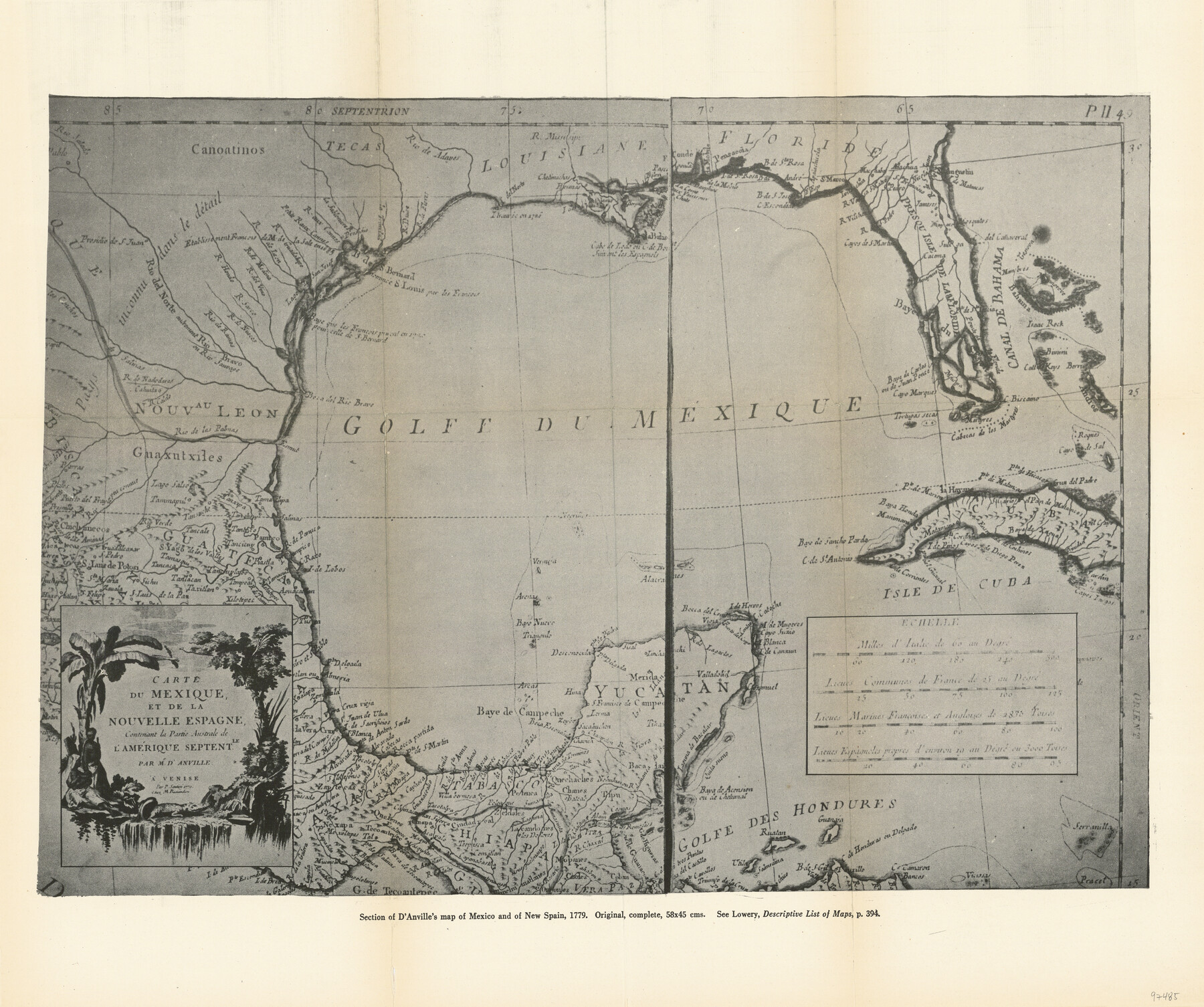 97485, [Section of] Carte du Mexique et de la Nouvelle Espagne, General Map Collection
