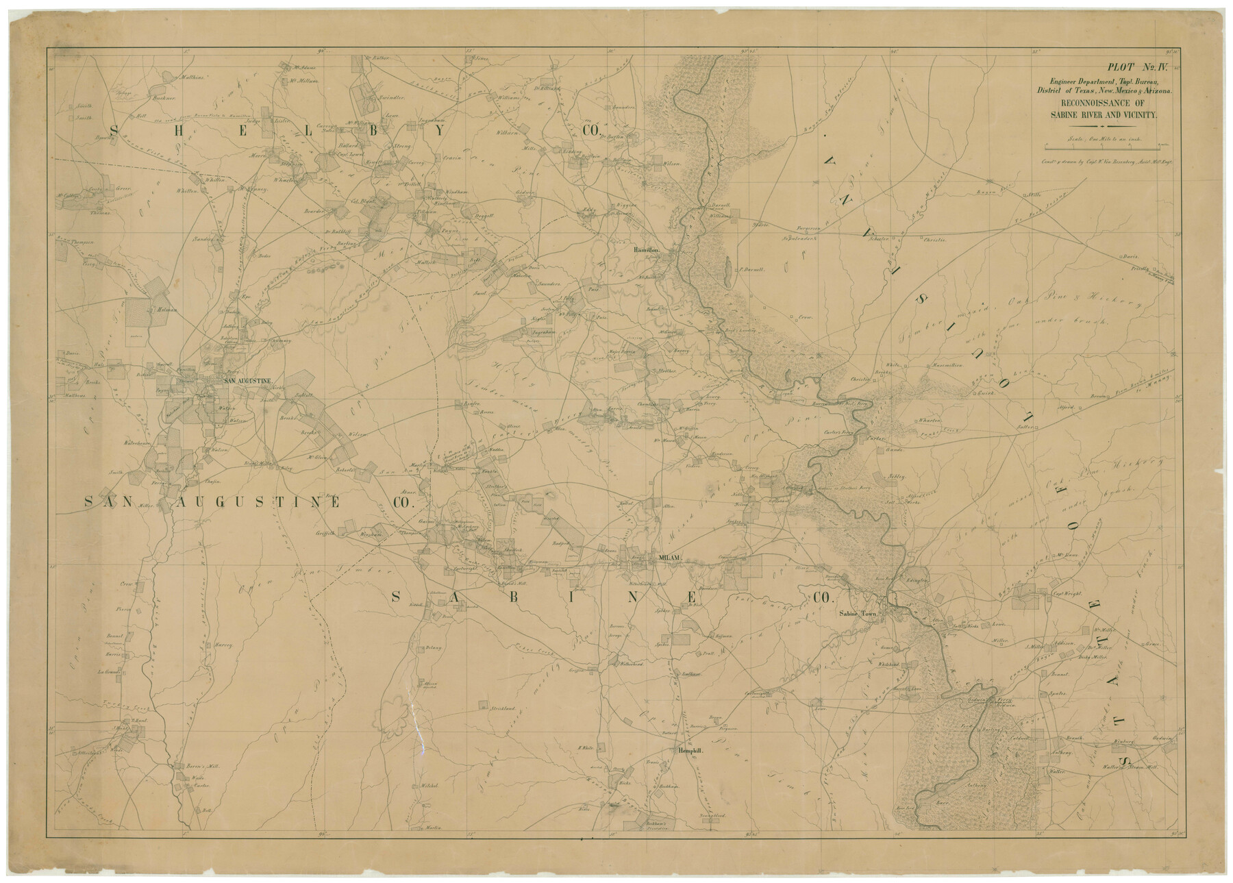 97498, Reconnoissance of Sabine River and Valley, National Archives Digital Map Collection

