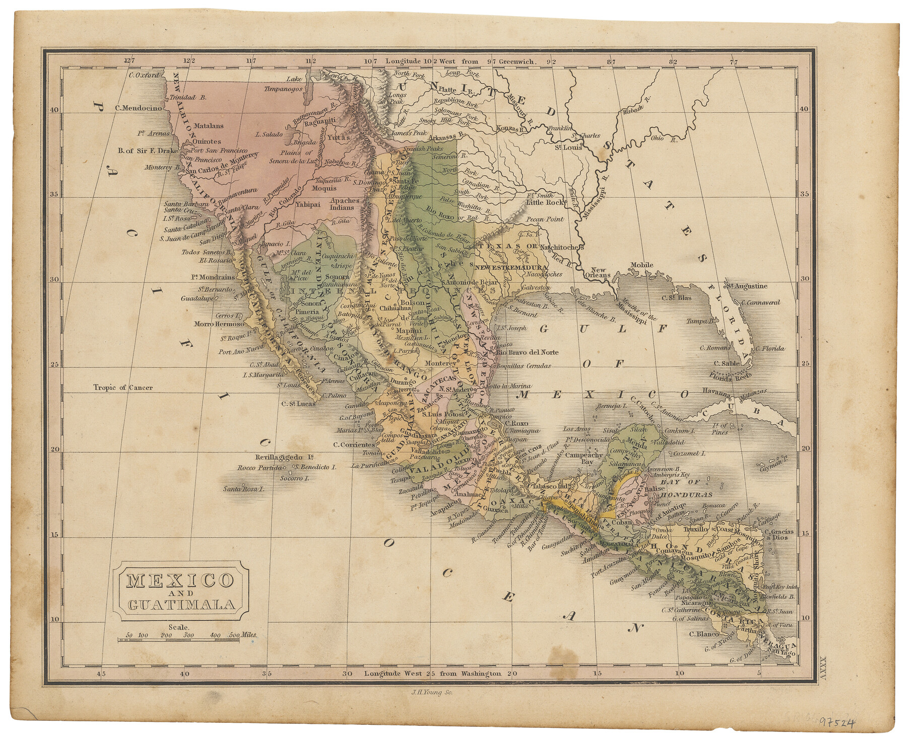 97524, Mexico and Guatimala, Holcomb Map Collection
