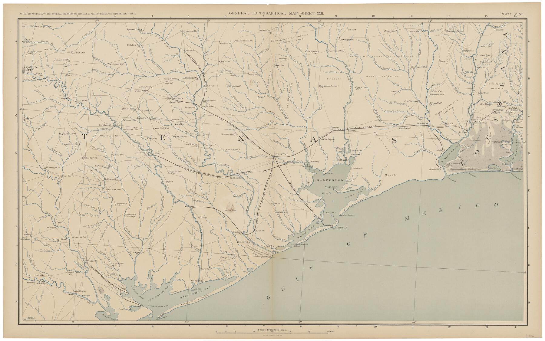 97526, General Topographical Map. Sheet XXII, Holcomb Map Collection