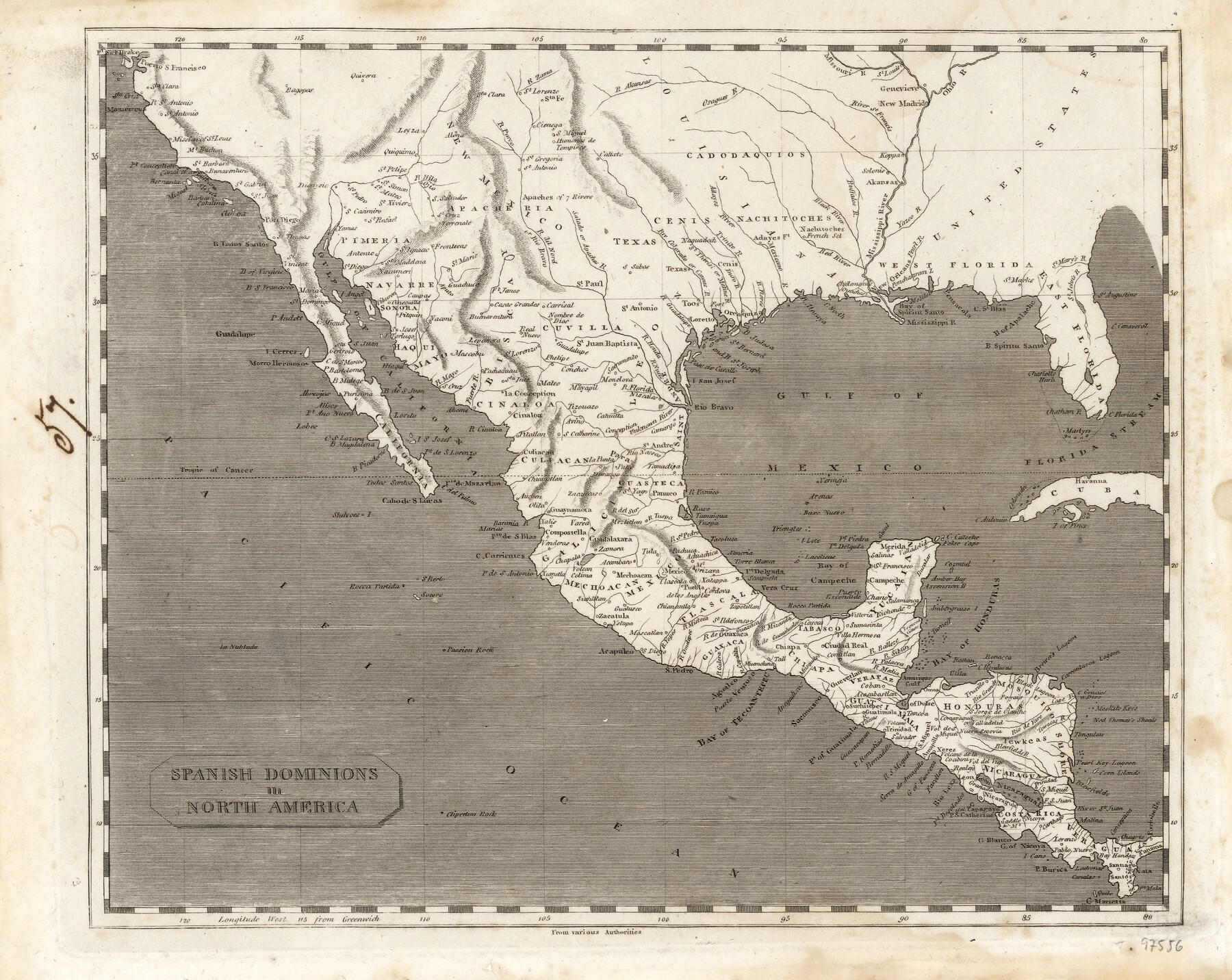 97556, Spanish Dominions in North America, General Map Collection
