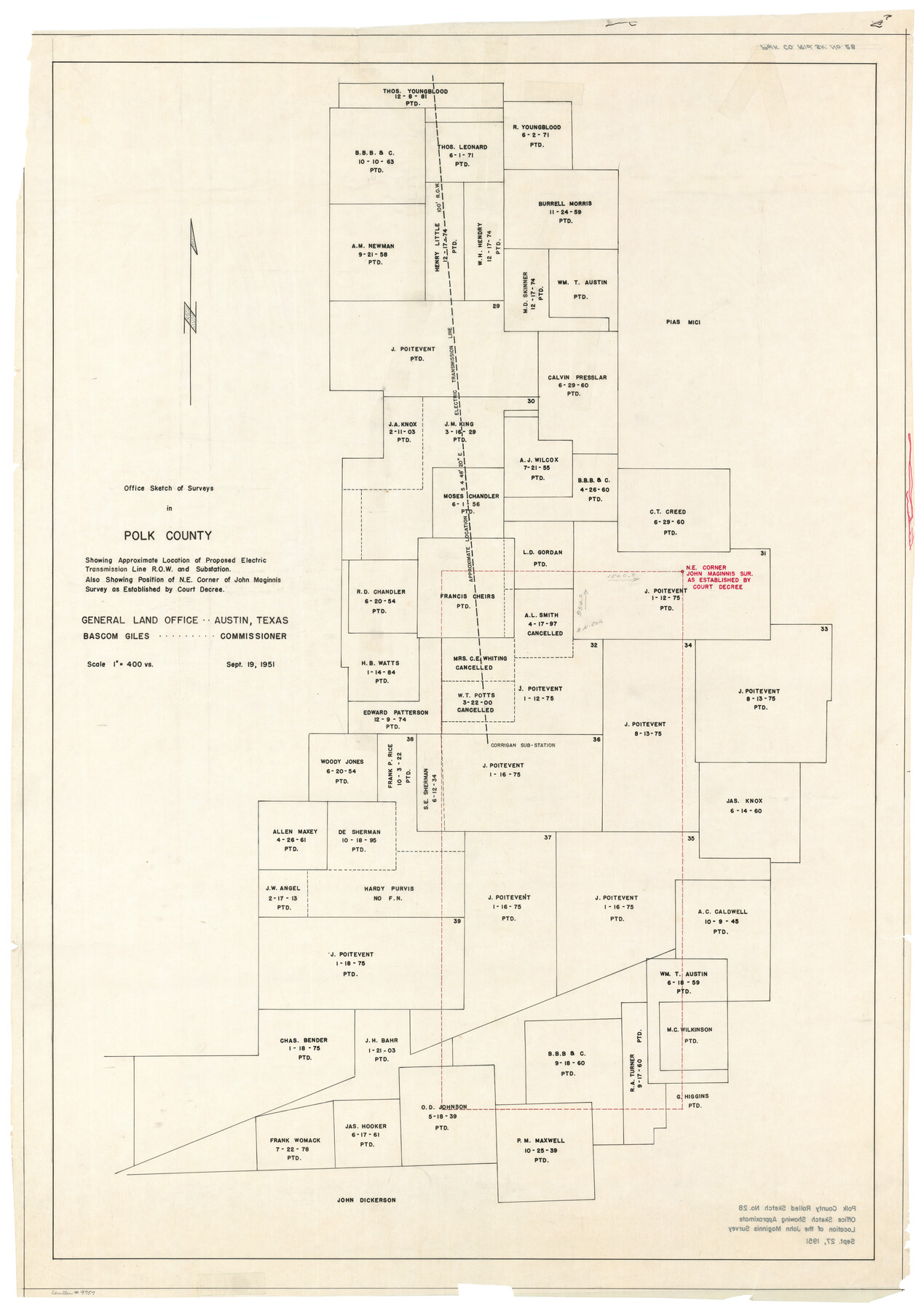 9757, Polk County Rolled Sketch 28, General Map Collection
