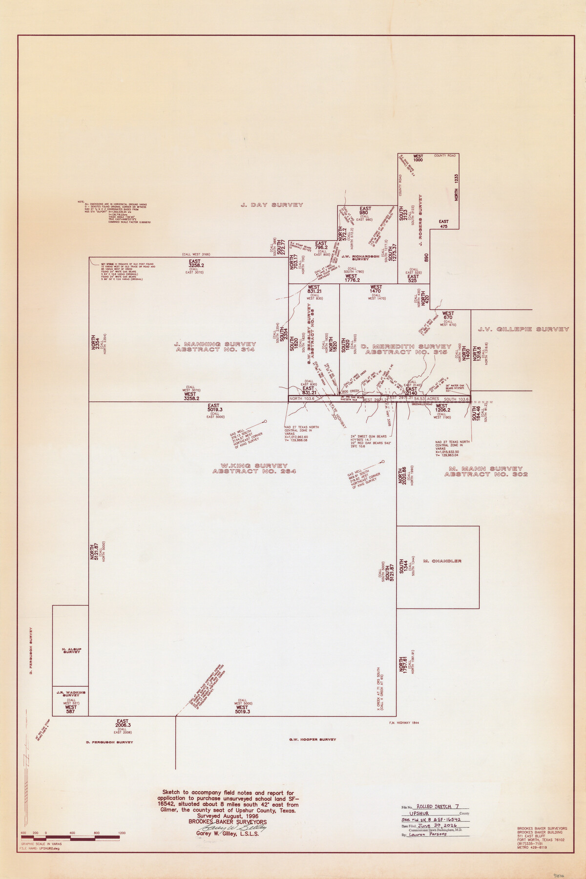 97577, Upshur County Rolled Sketch 7, General Map Collection
