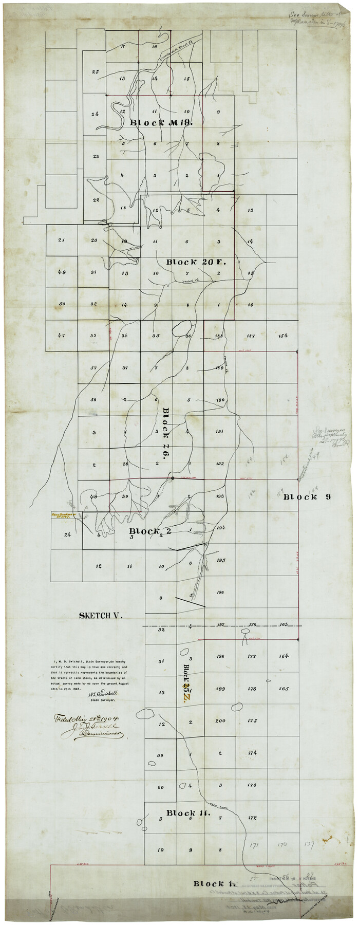 9759, Potter County Rolled Sketch 5, General Map Collection
