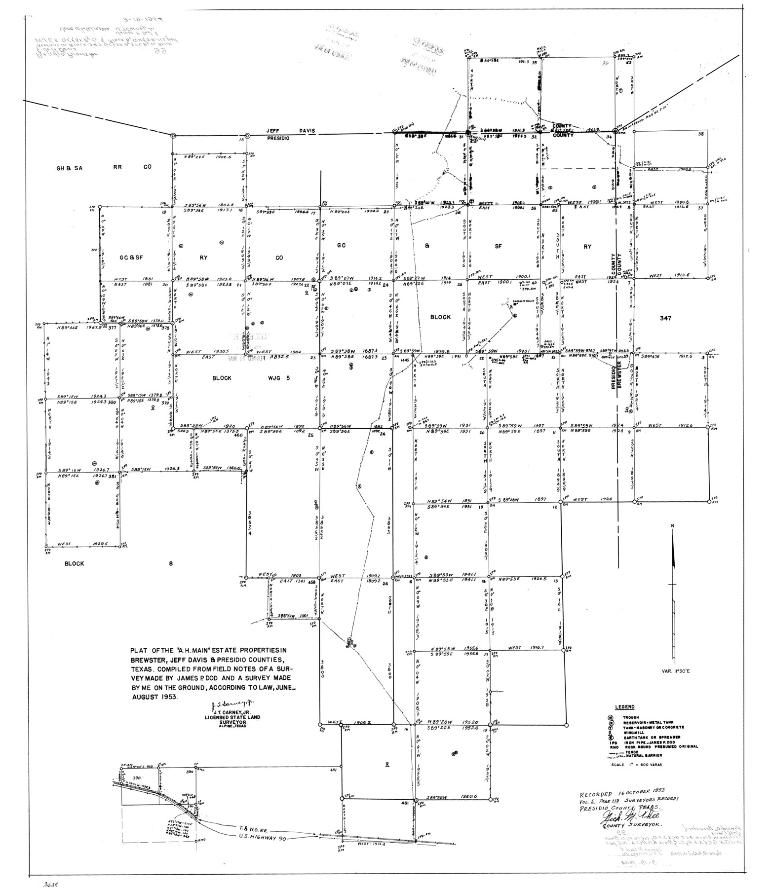 9784, Presidio County Rolled Sketch 99, General Map Collection