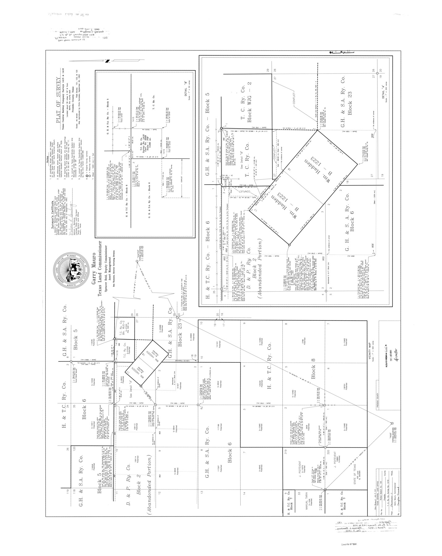 9800, Presidio County Rolled Sketch 130, General Map Collection