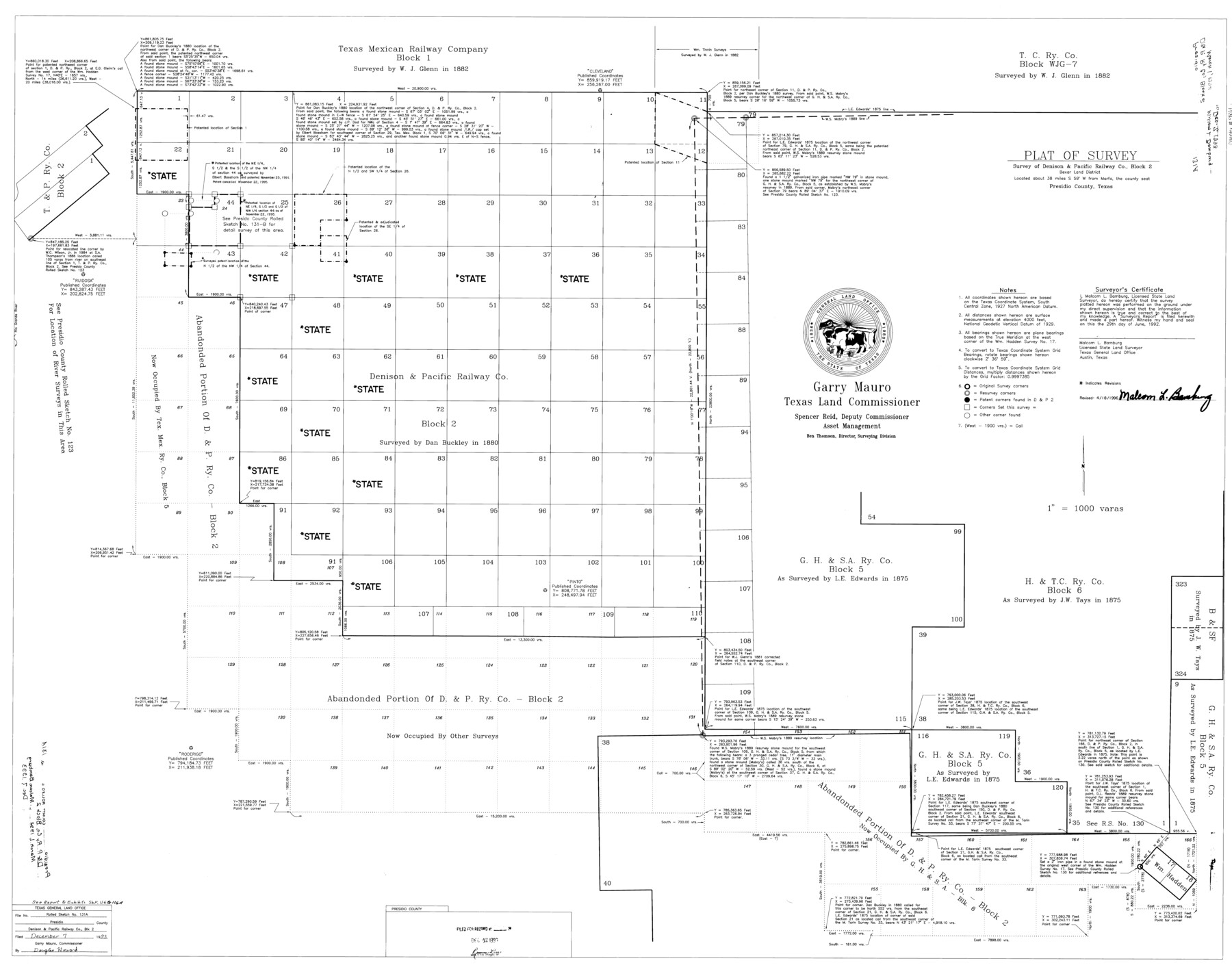 9801, Presidio County Rolled Sketch 131A, General Map Collection