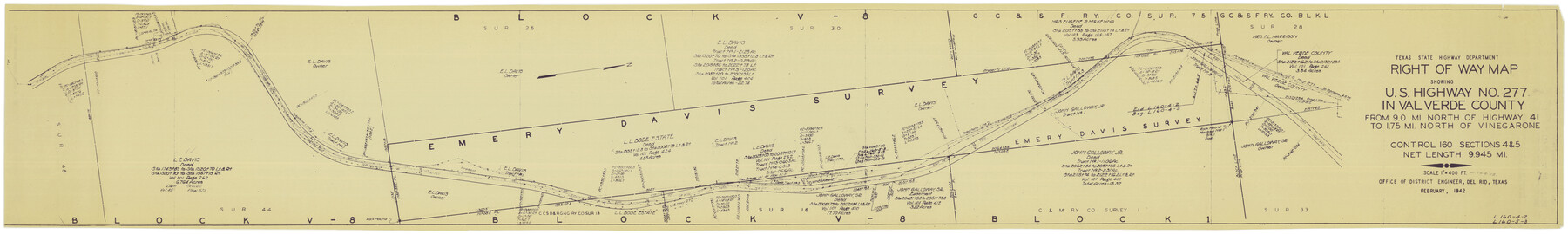 9805, Val Verde County Rolled Sketch 69, General Map Collection
