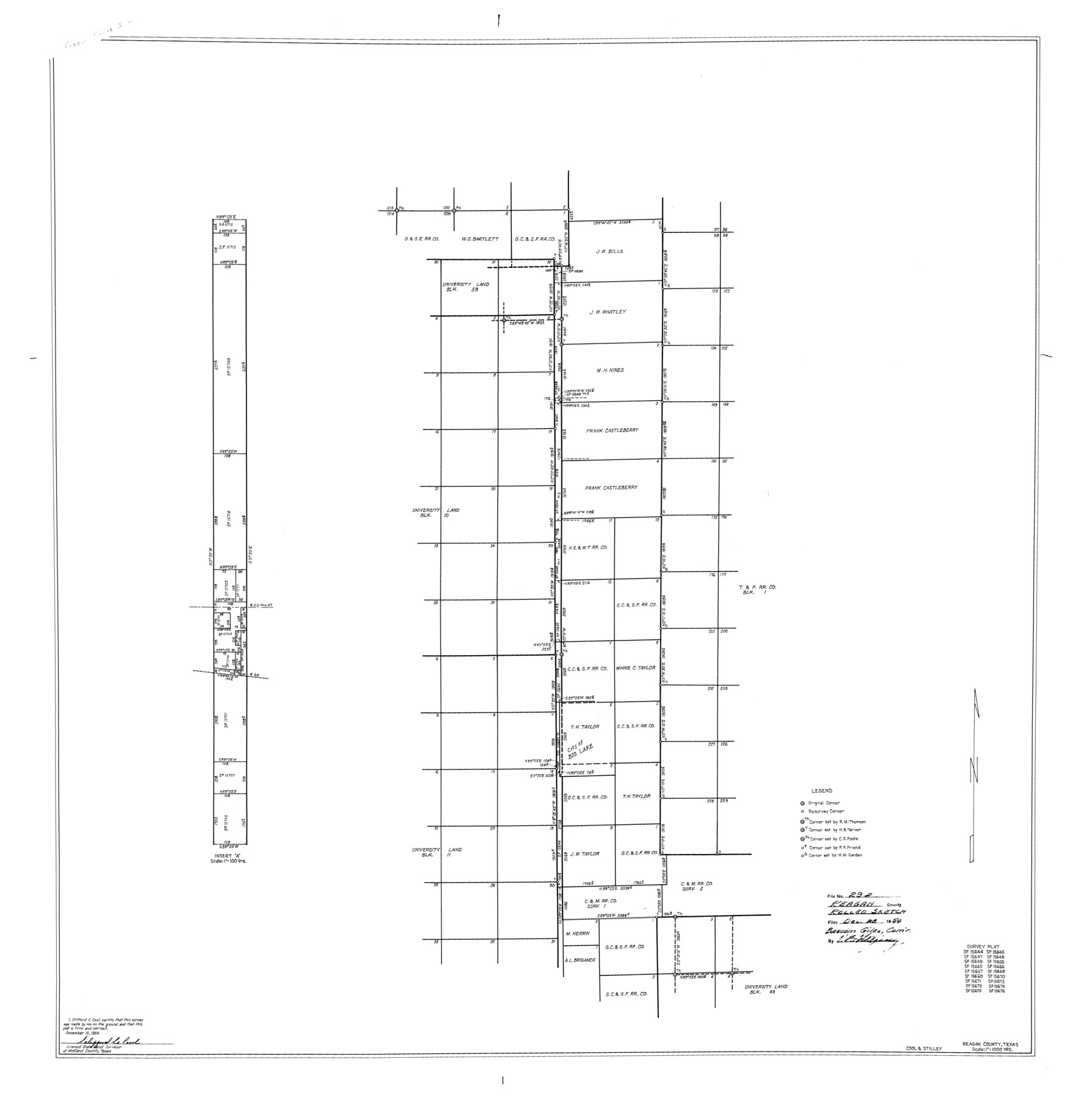 9825, Reagan County Rolled Sketch 29A, General Map Collection