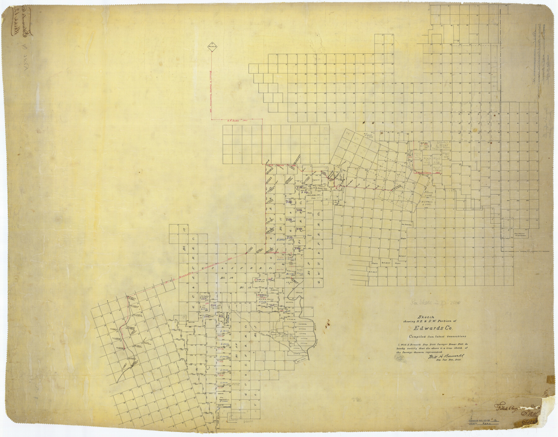 9836, Real County Rolled Sketch 12, General Map Collection