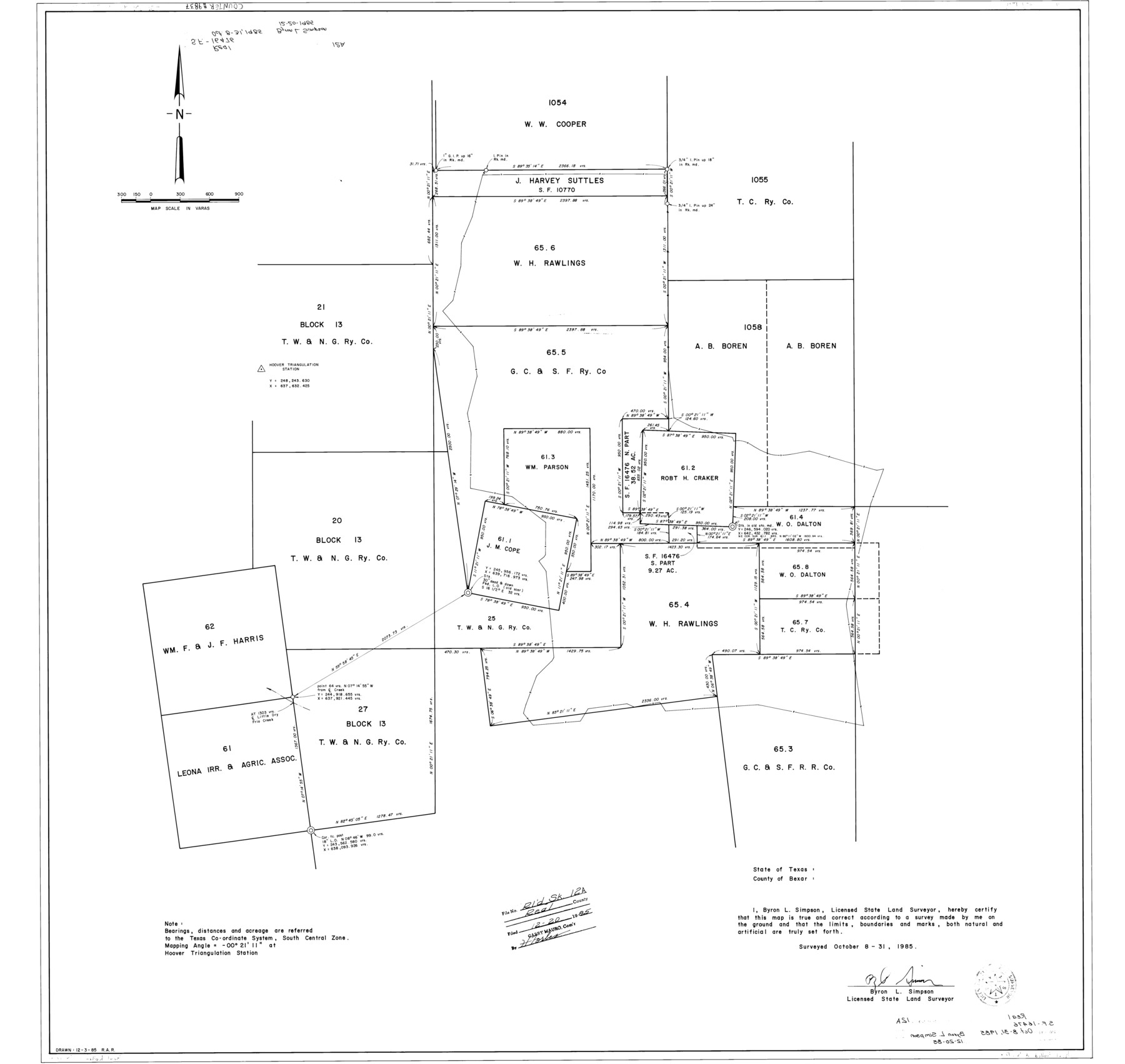 9837, Real County Rolled Sketch 12A, General Map Collection