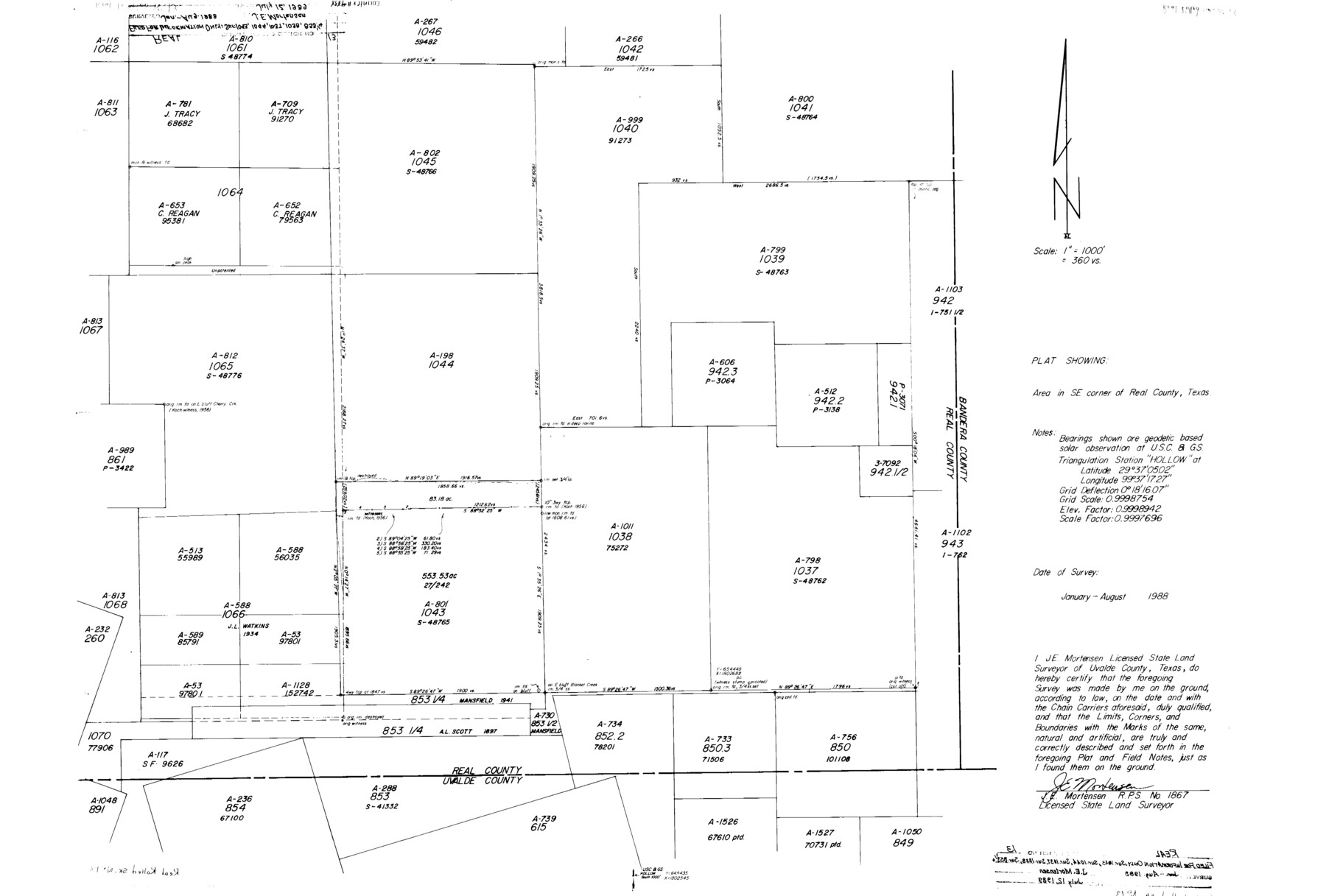 9838, Real County Rolled Sketch 13, General Map Collection