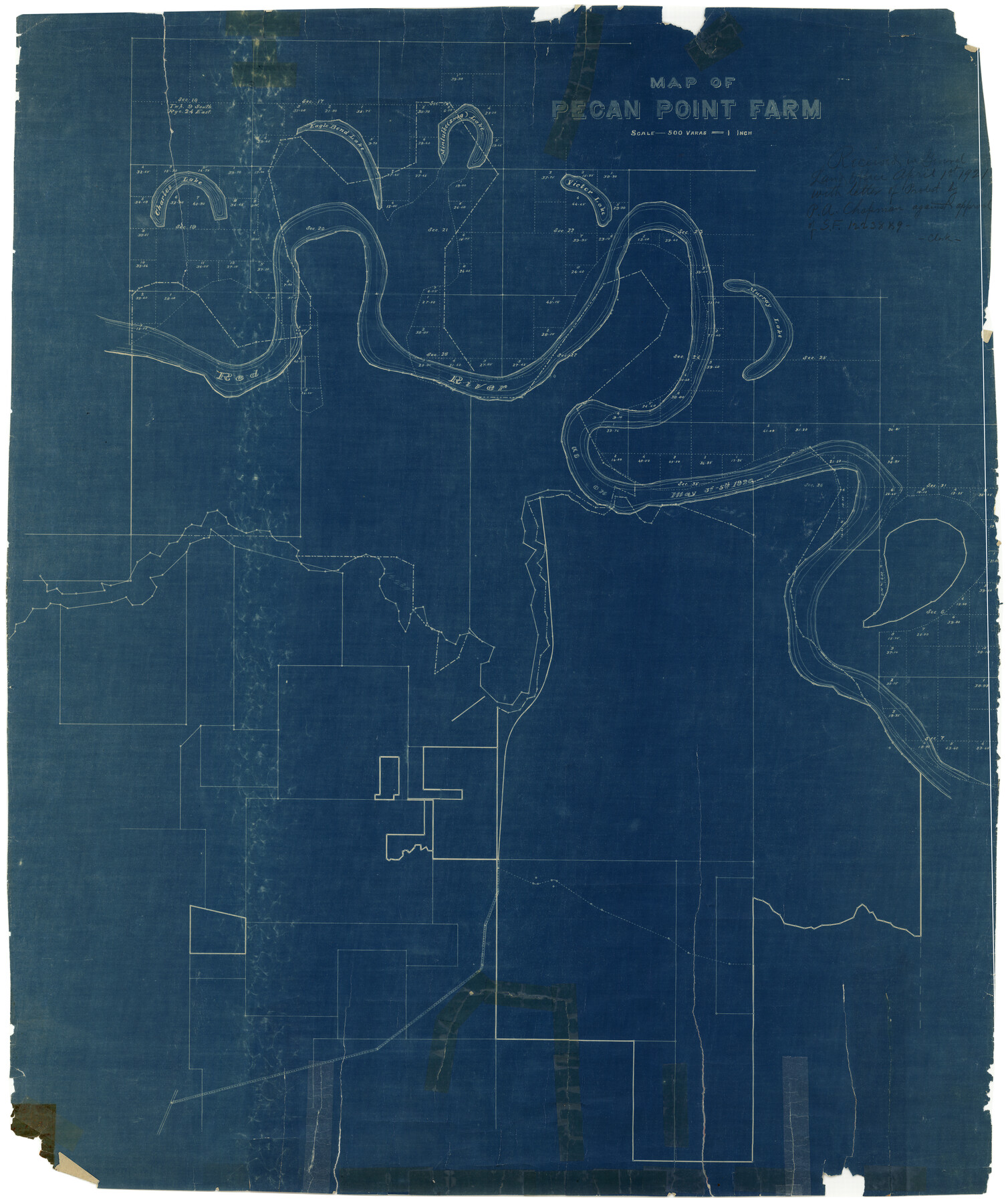 9840, Red River County Rolled Sketch 3, General Map Collection
