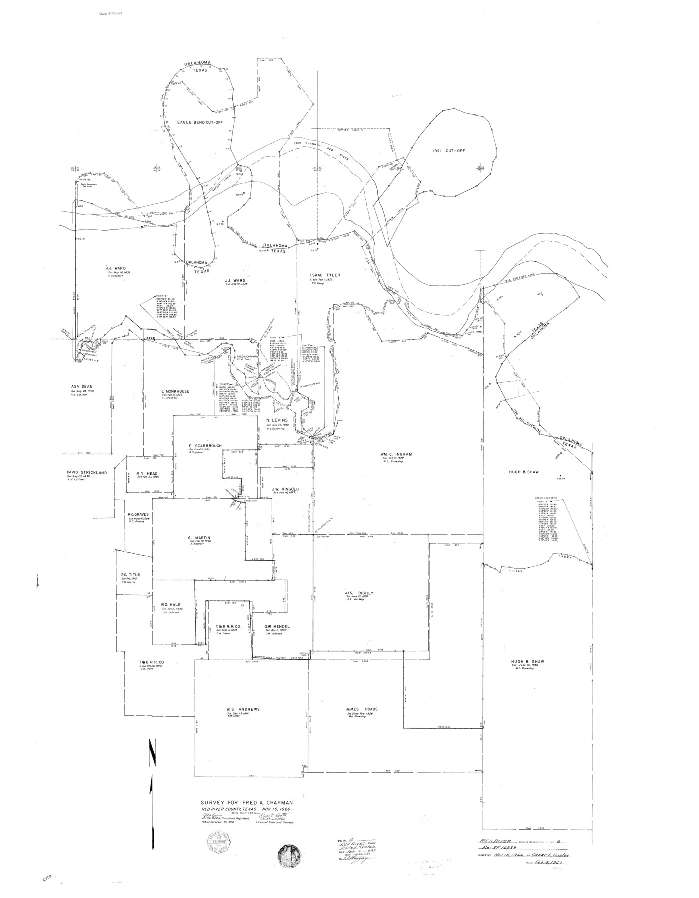 9843, Red River County Rolled Sketch 6, General Map Collection