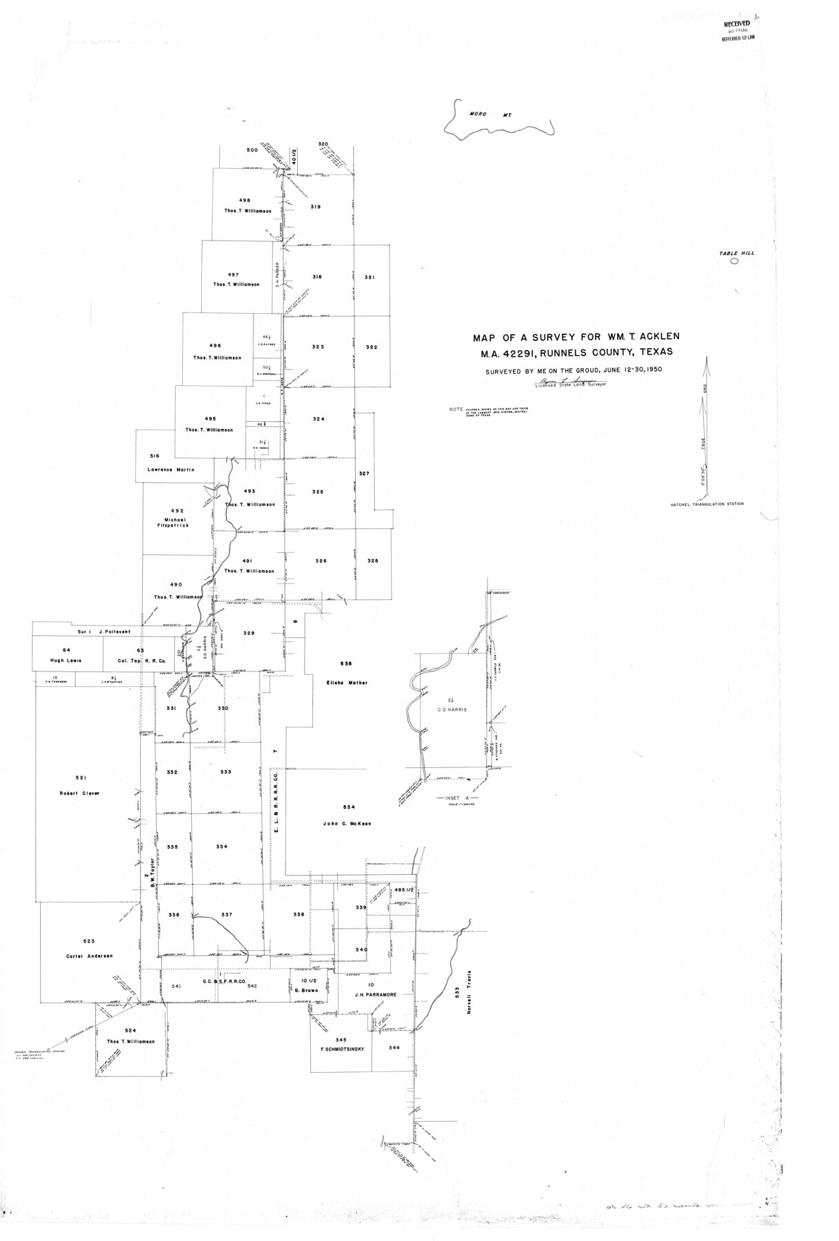 9869, Runnels County Rolled Sketch 36, General Map Collection