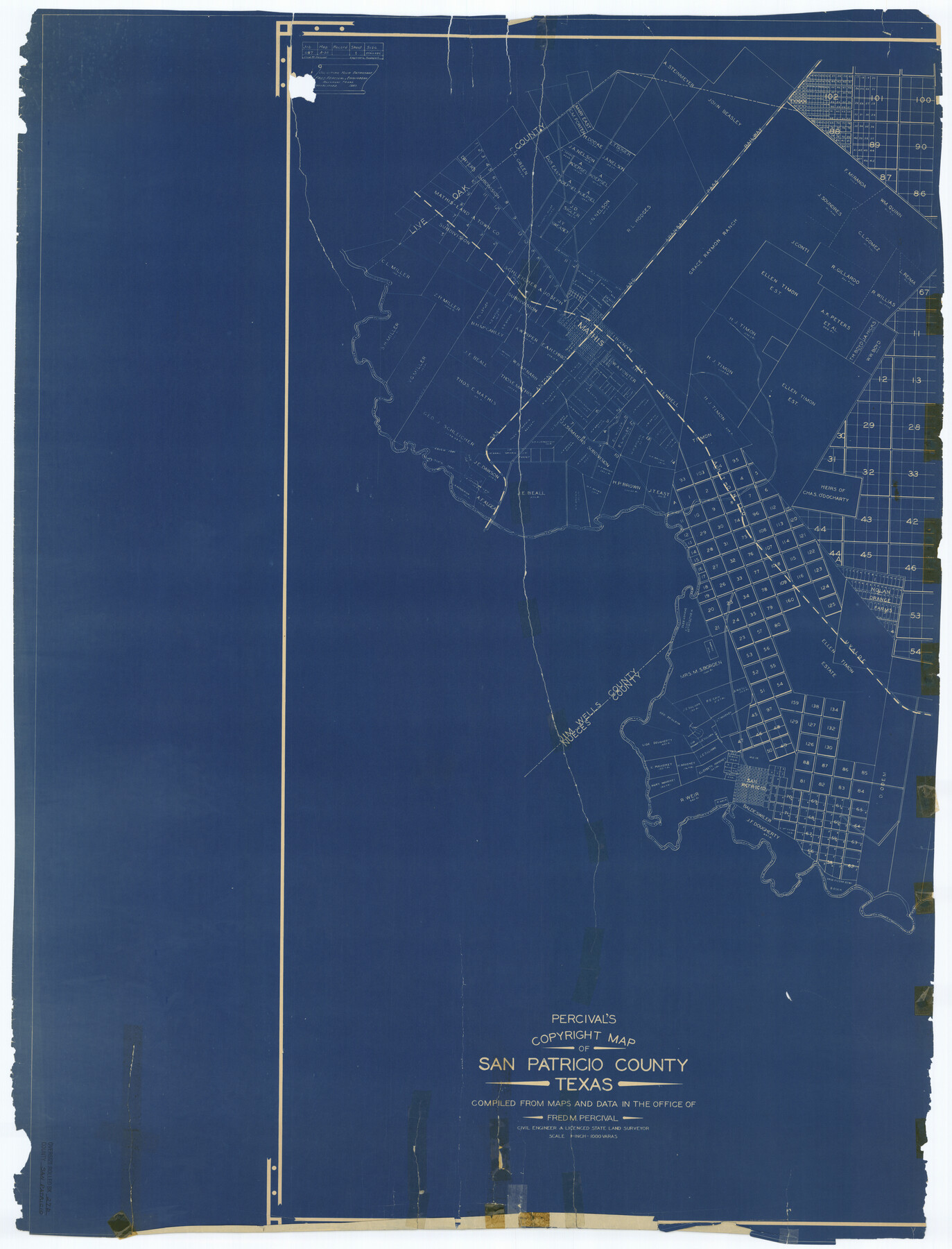 9892, San Patricio County Rolled Sketch 27B, General Map Collection