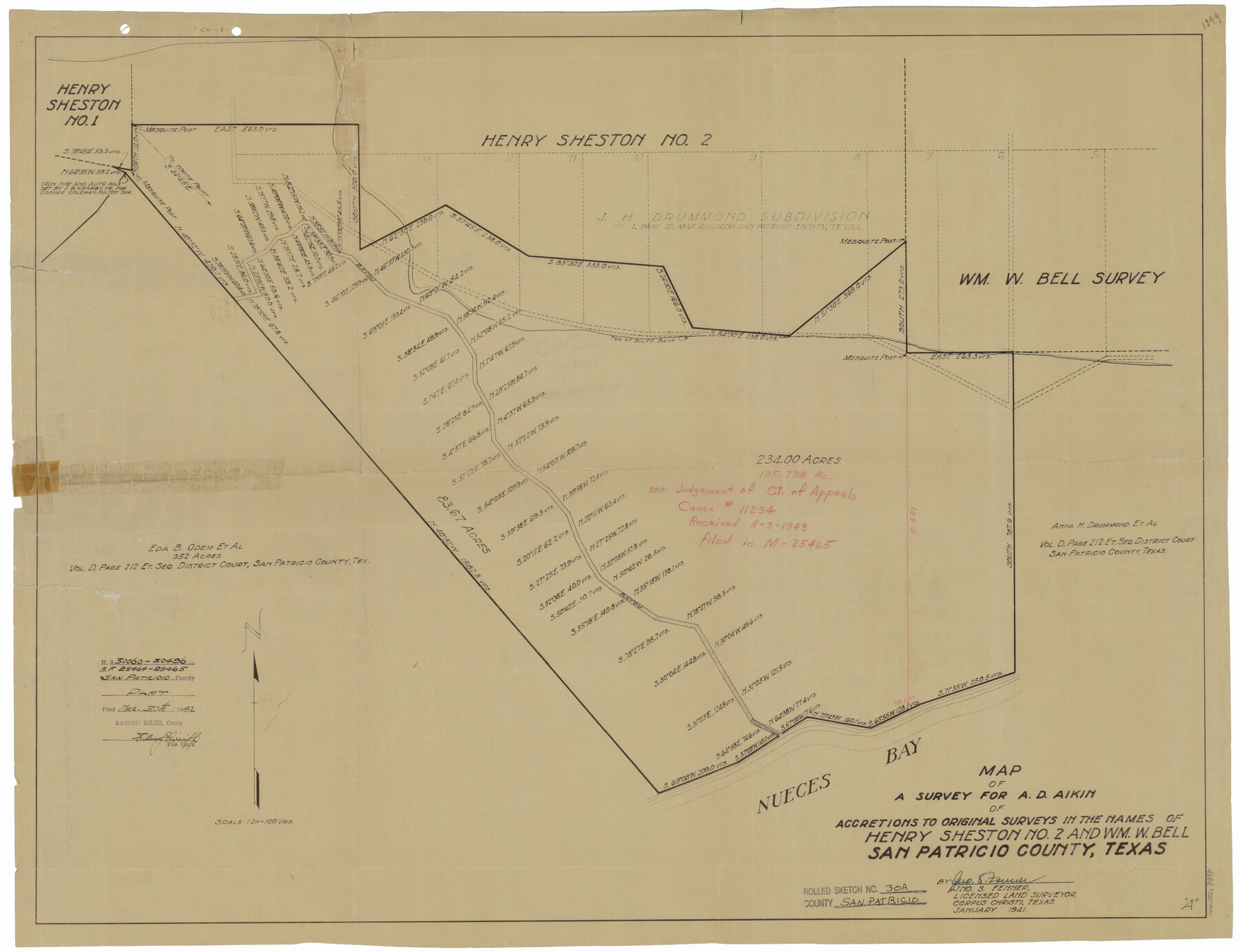 9897, San Patricio County Rolled Sketch 30A, General Map Collection