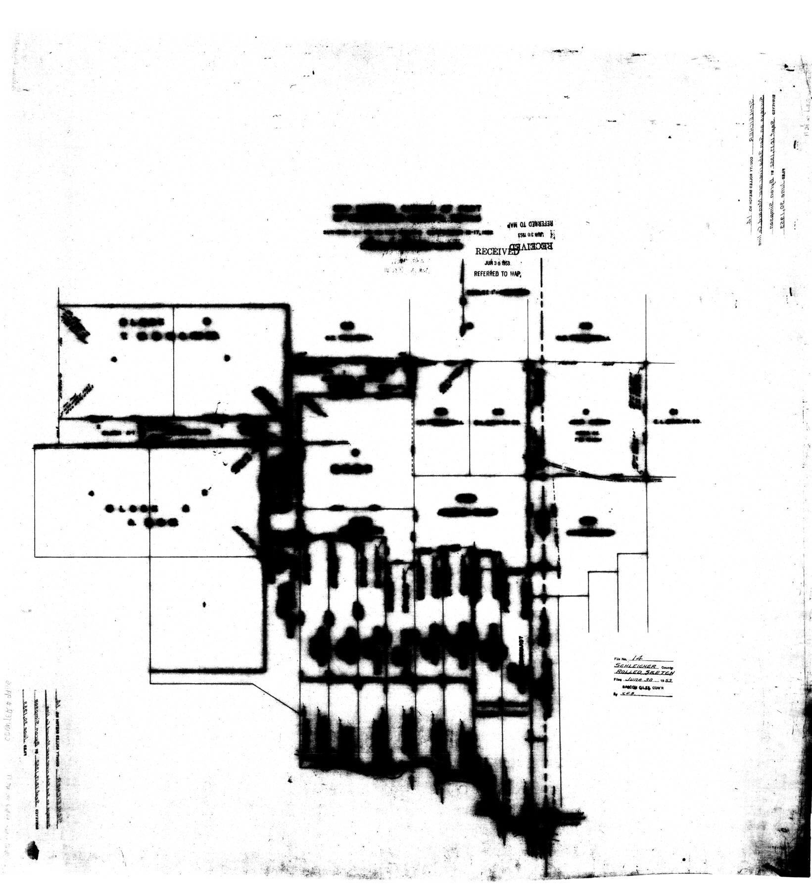 9905, Schleicher County Rolled Sketch 14, General Map Collection