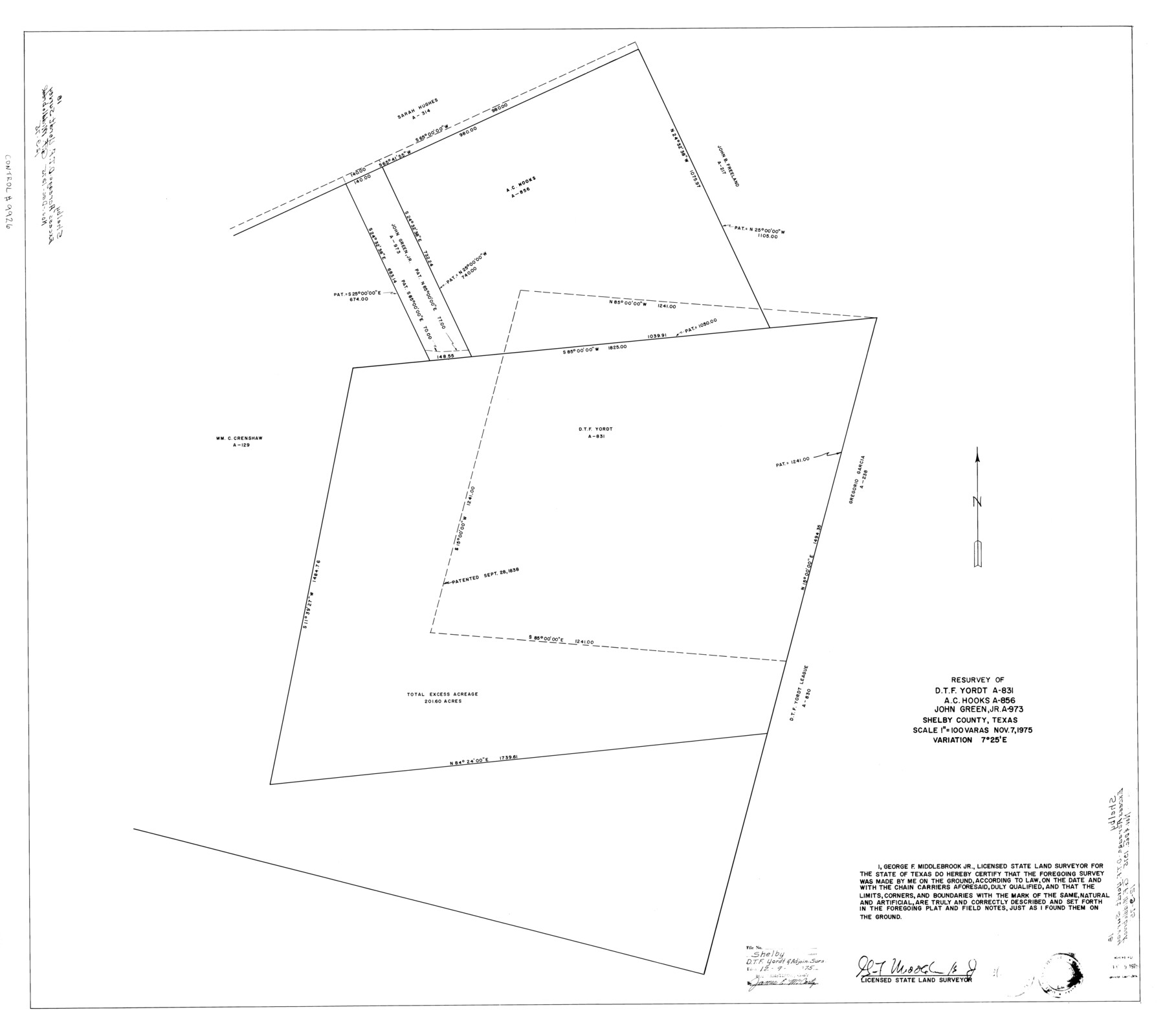 9926, Shelby County Rolled Sketch 18, General Map Collection