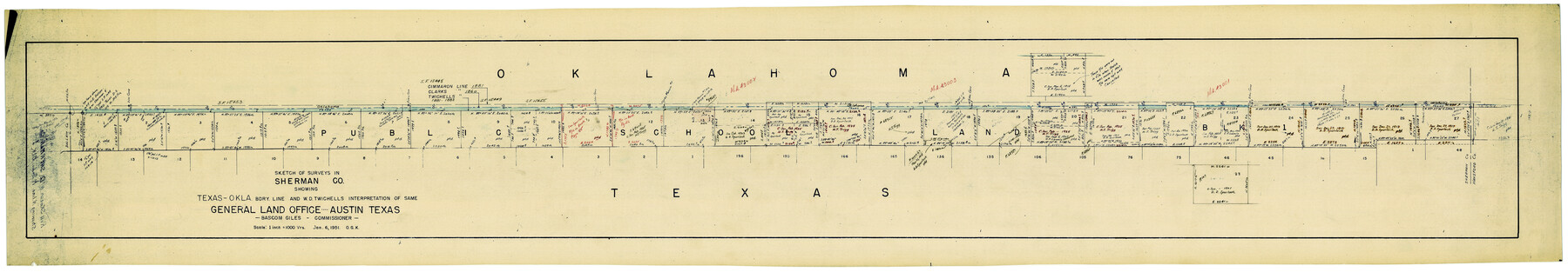 9929, Sherman County Rolled Sketch 12, General Map Collection
