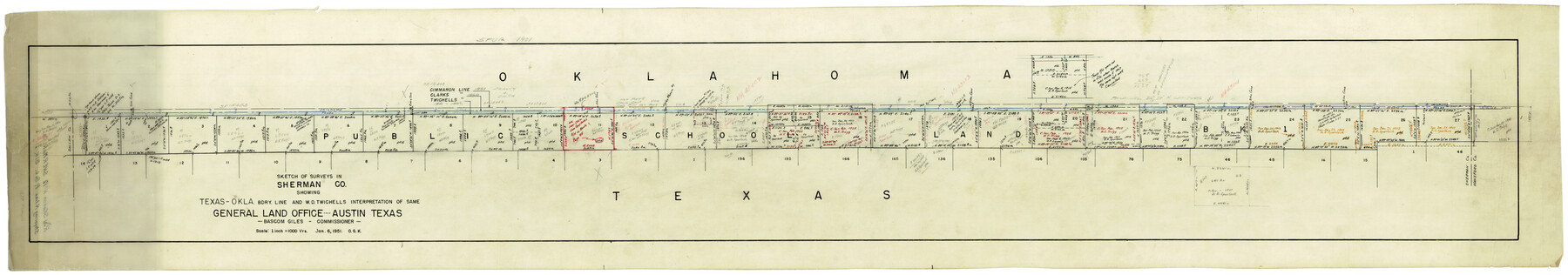 9931, Sherman County Rolled Sketch 12, General Map Collection
