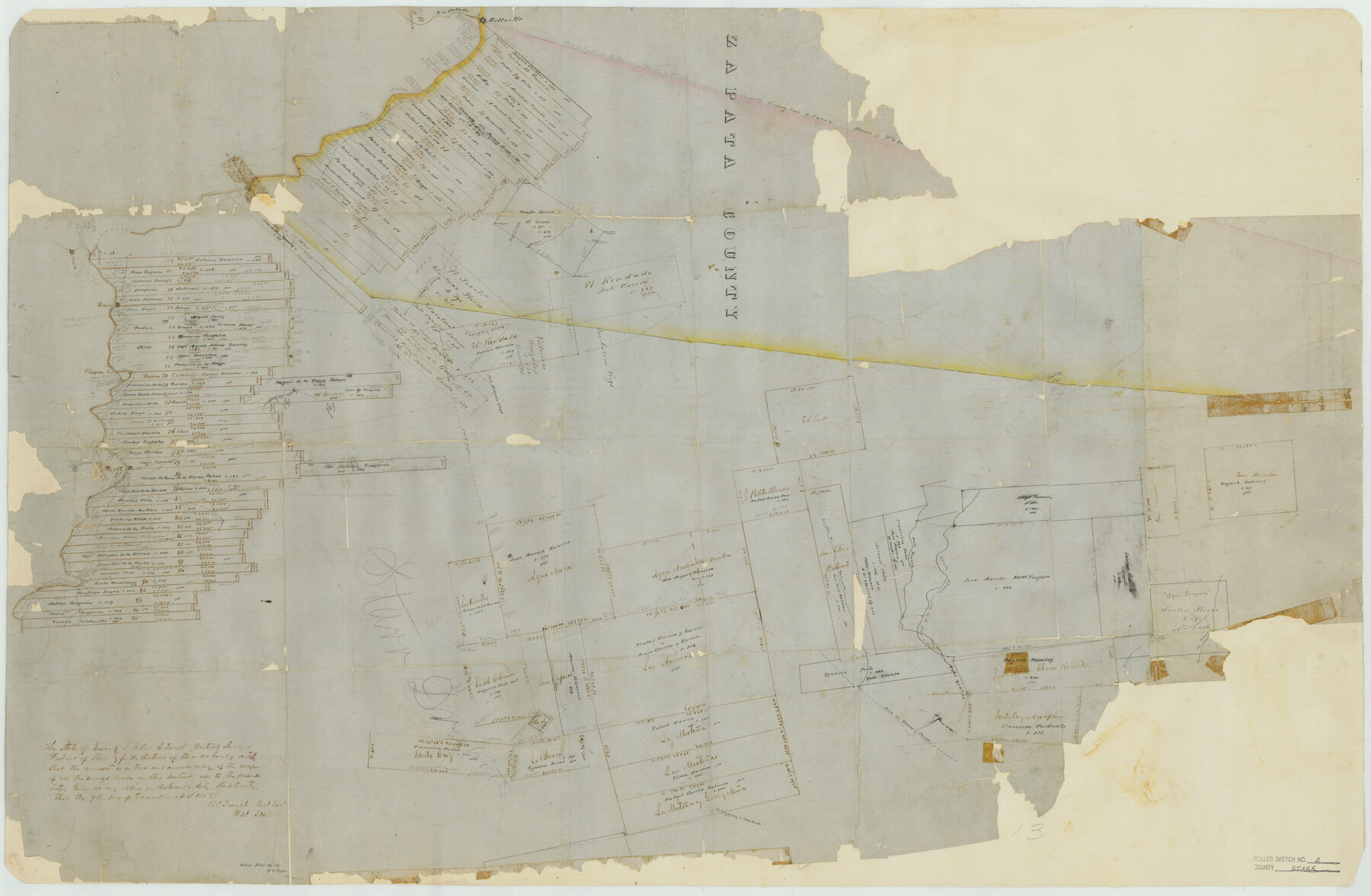 9938, Starr County Rolled Sketch 2, General Map Collection