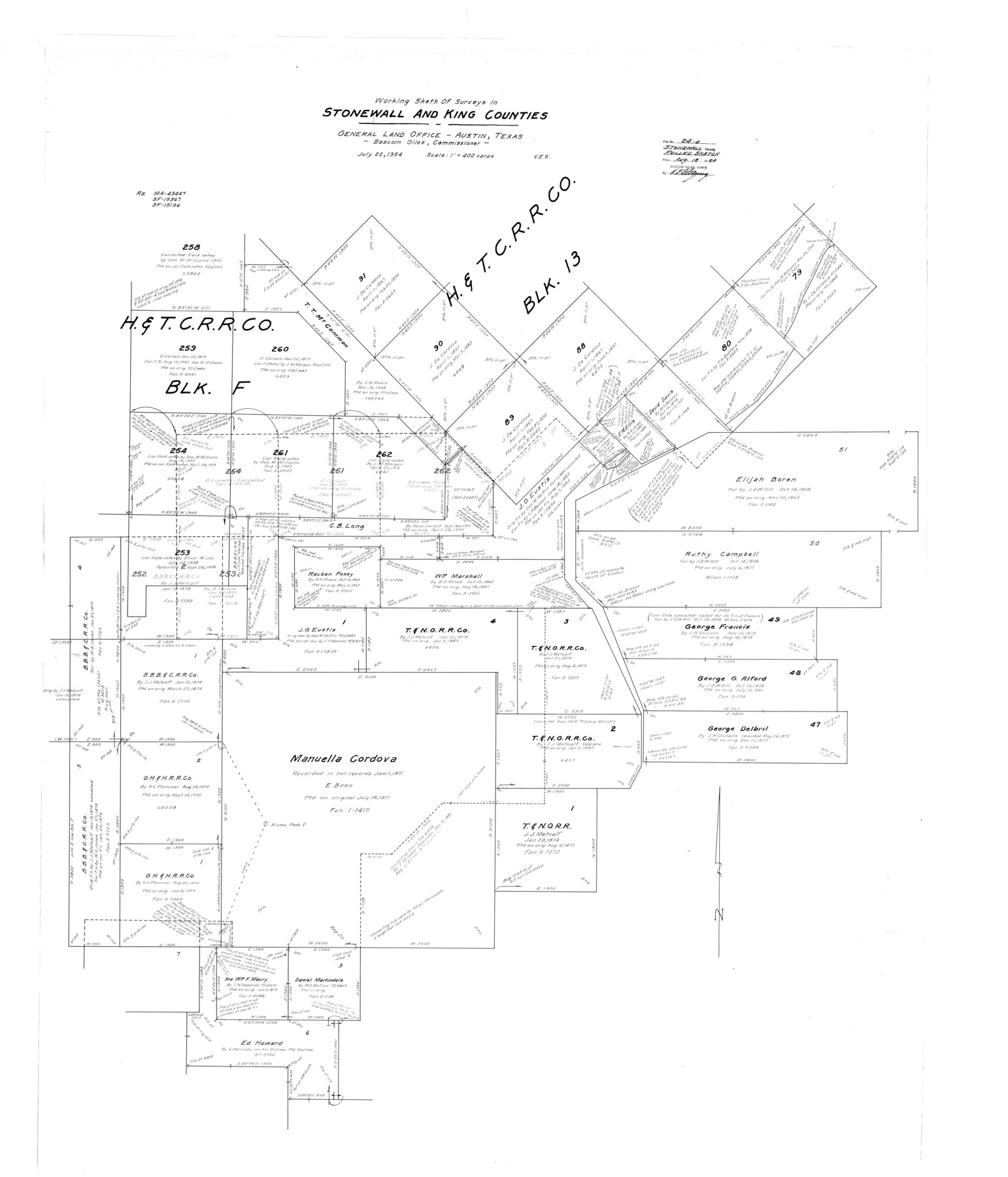 9963, Stonewall County Rolled Sketch 24A, General Map Collection