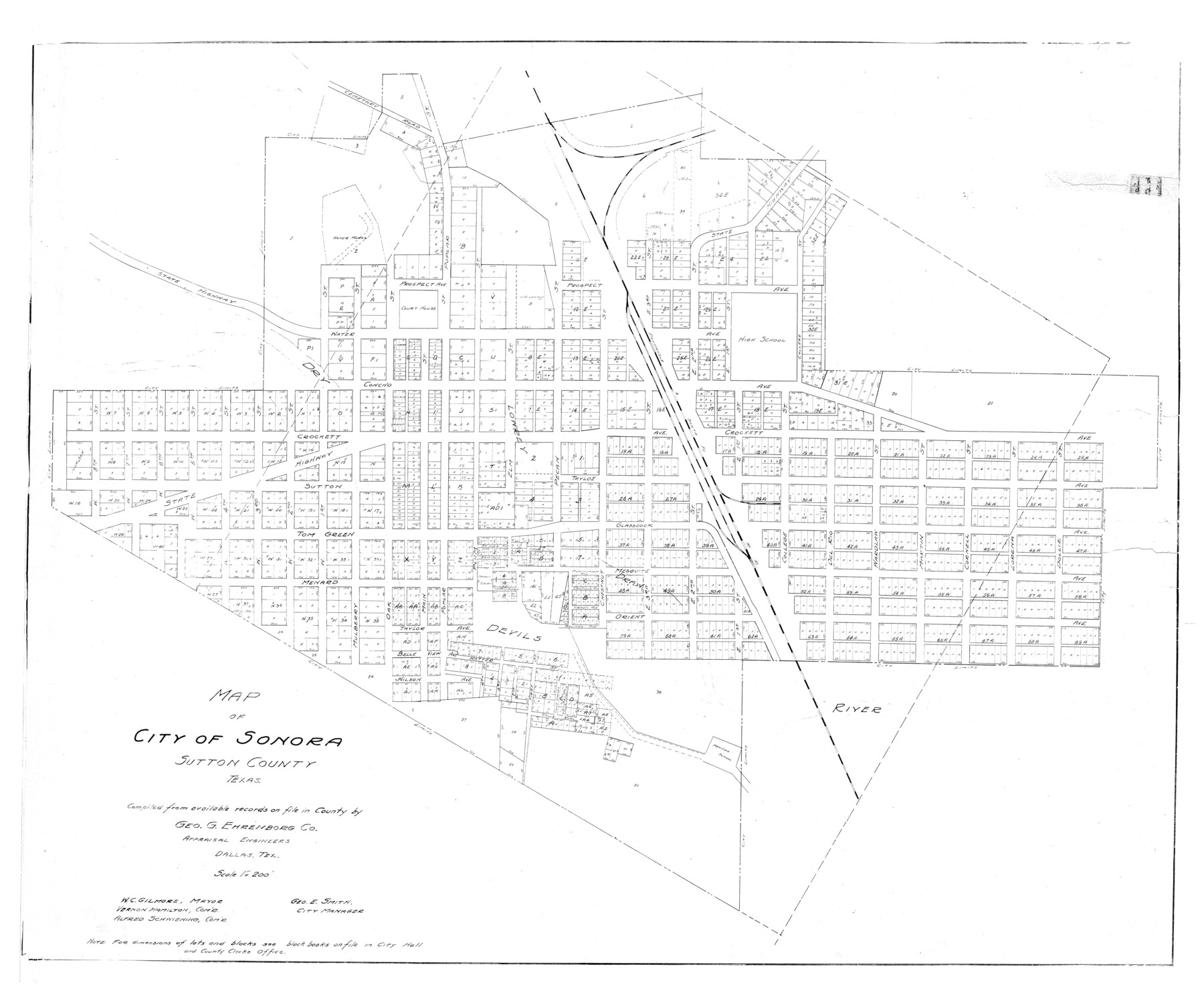 9974, Sutton County Rolled Sketch 45, General Map Collection