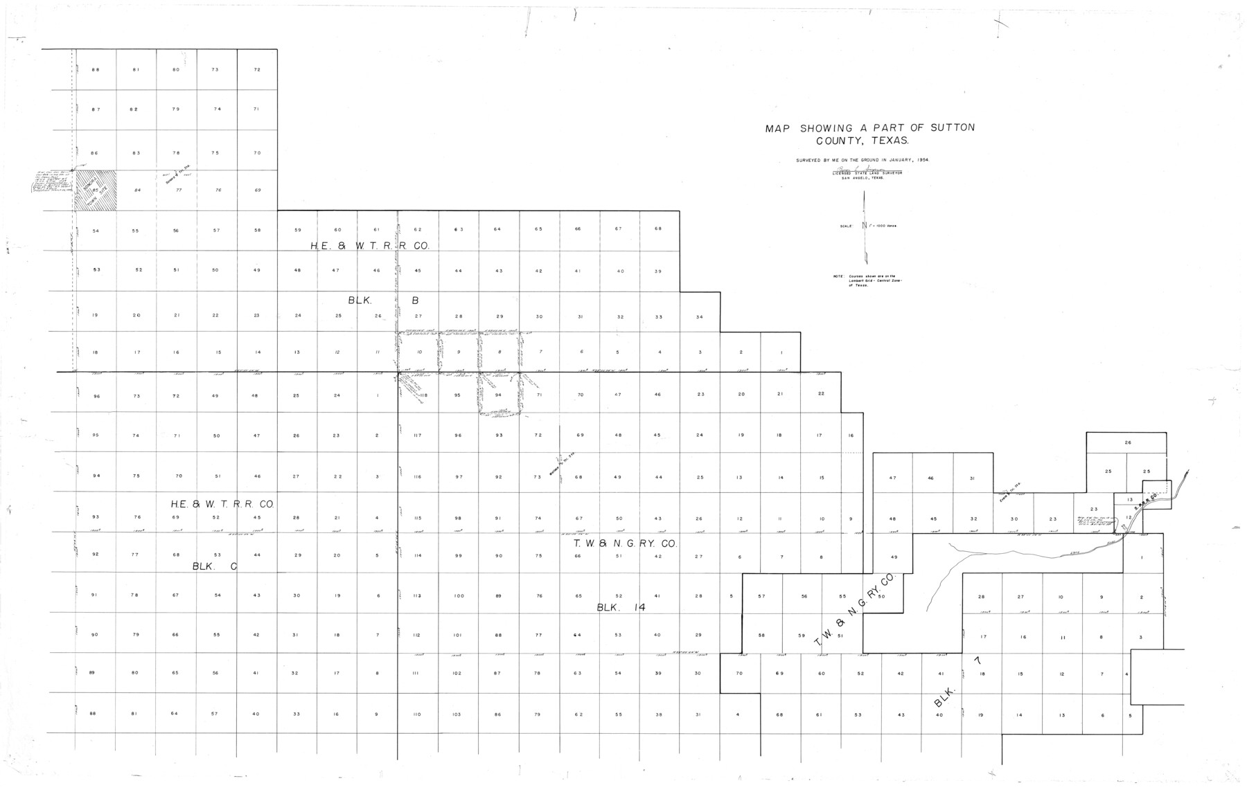 9976, Sutton County Rolled Sketch 55, General Map Collection
