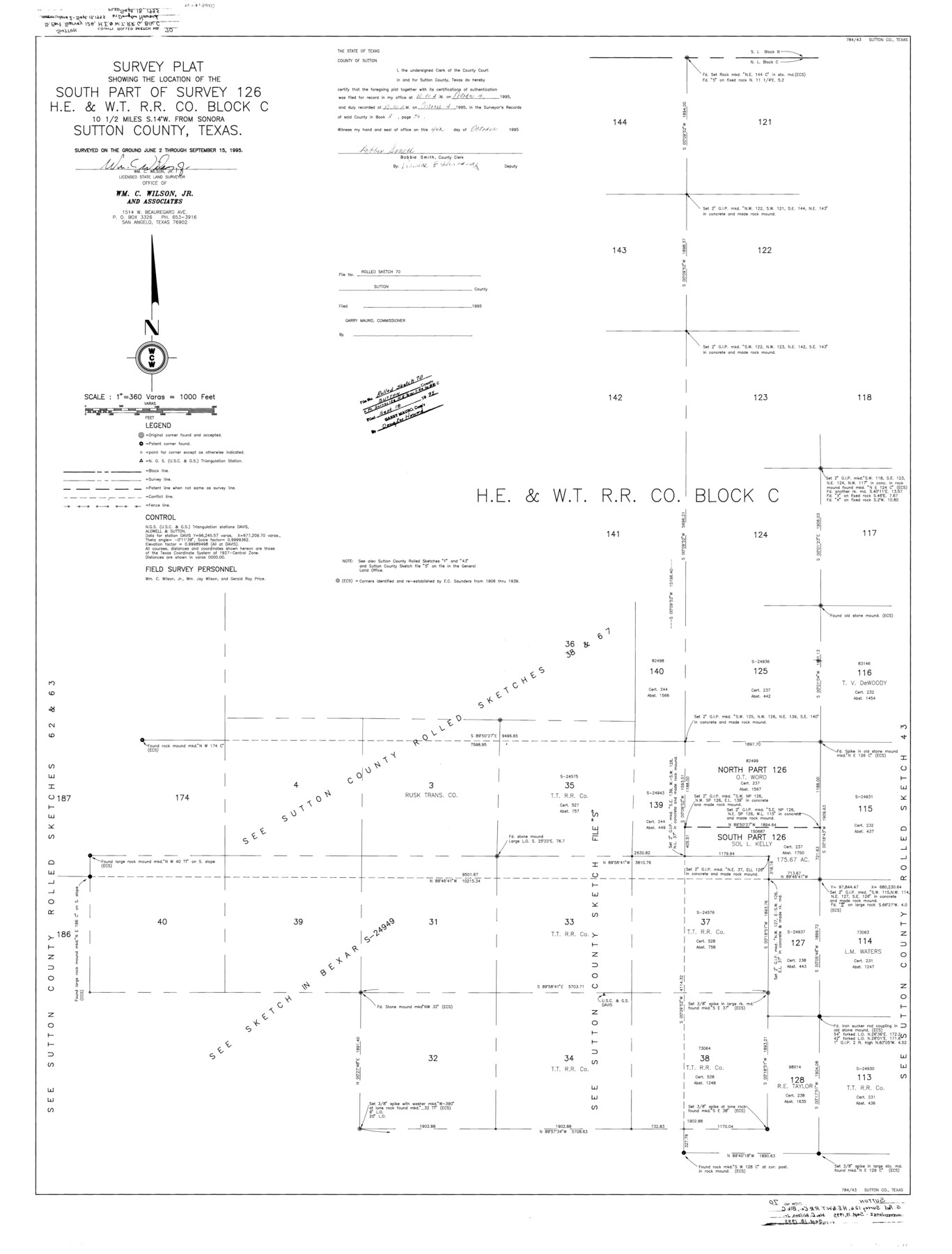 9982, Sutton County Rolled Sketch 70, General Map Collection