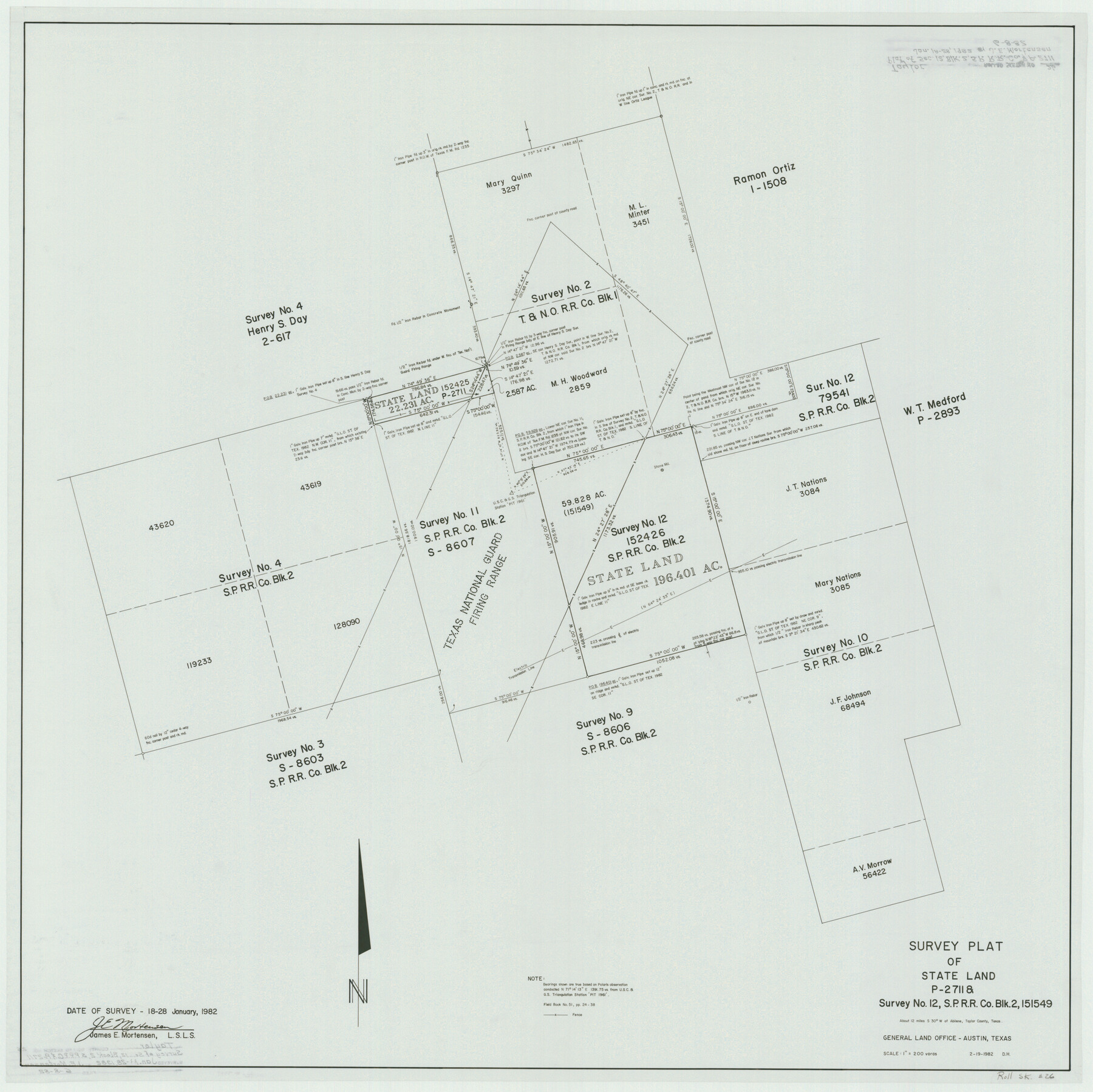 9987, Taylor County Rolled Sketch 26, General Map Collection