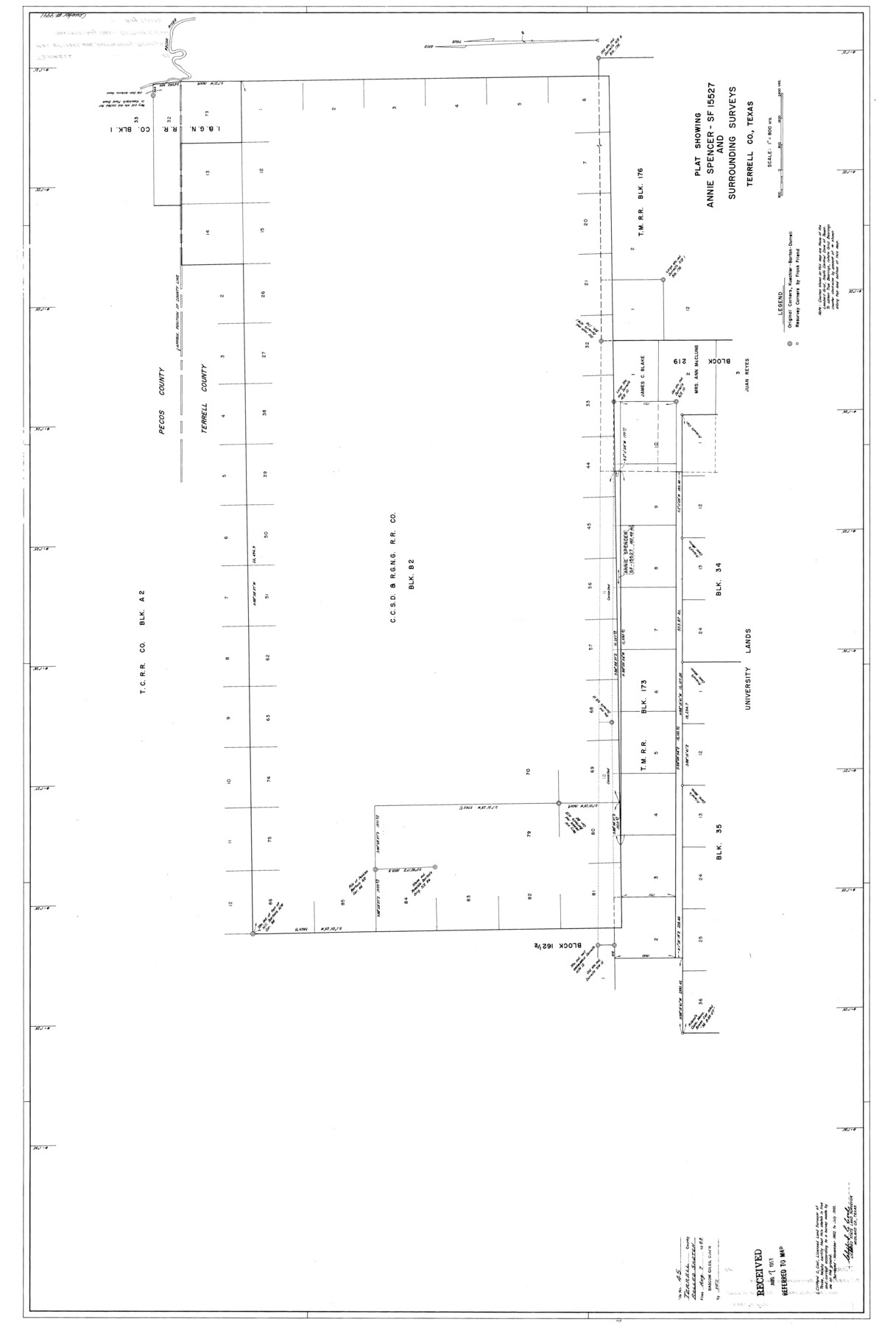 9991, Terrell County Rolled Sketch 45, General Map Collection