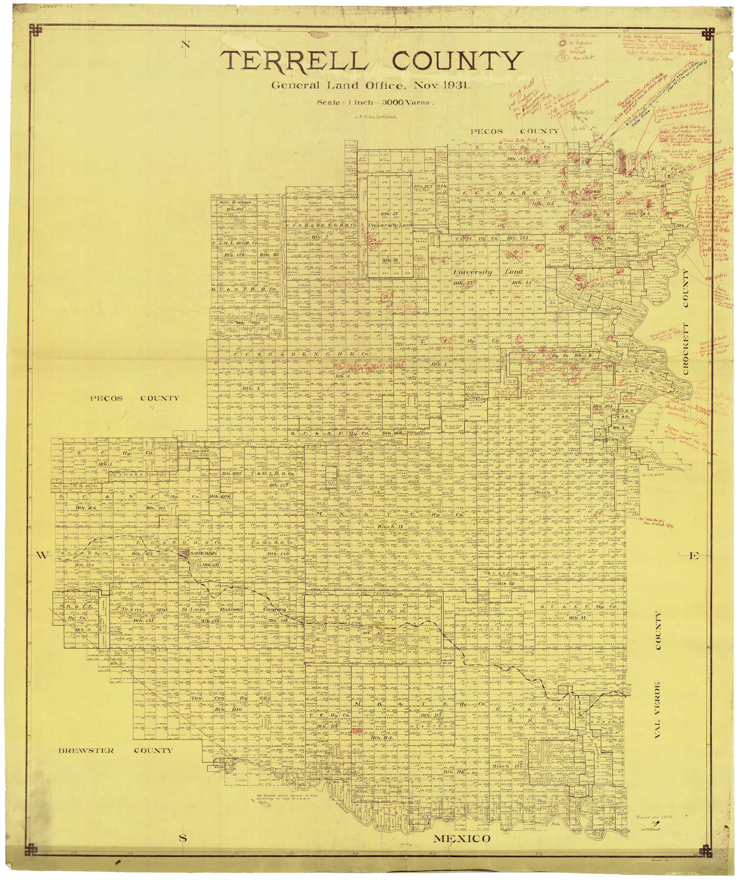 9993, Terrell County Rolled Sketch 58, General Map Collection
